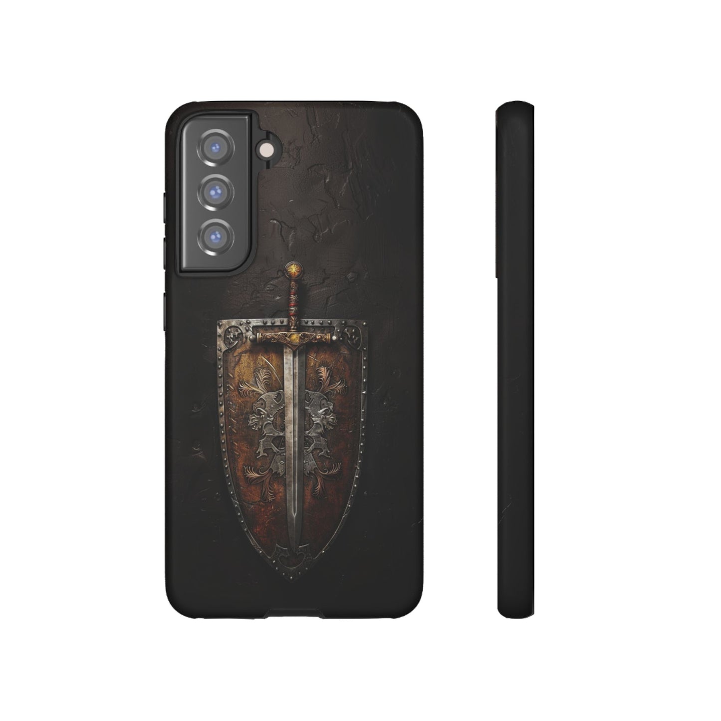 Medieval Sword and Shield Phone Case - For iPhone, Samsung Galaxy, and Google Pixel Devices