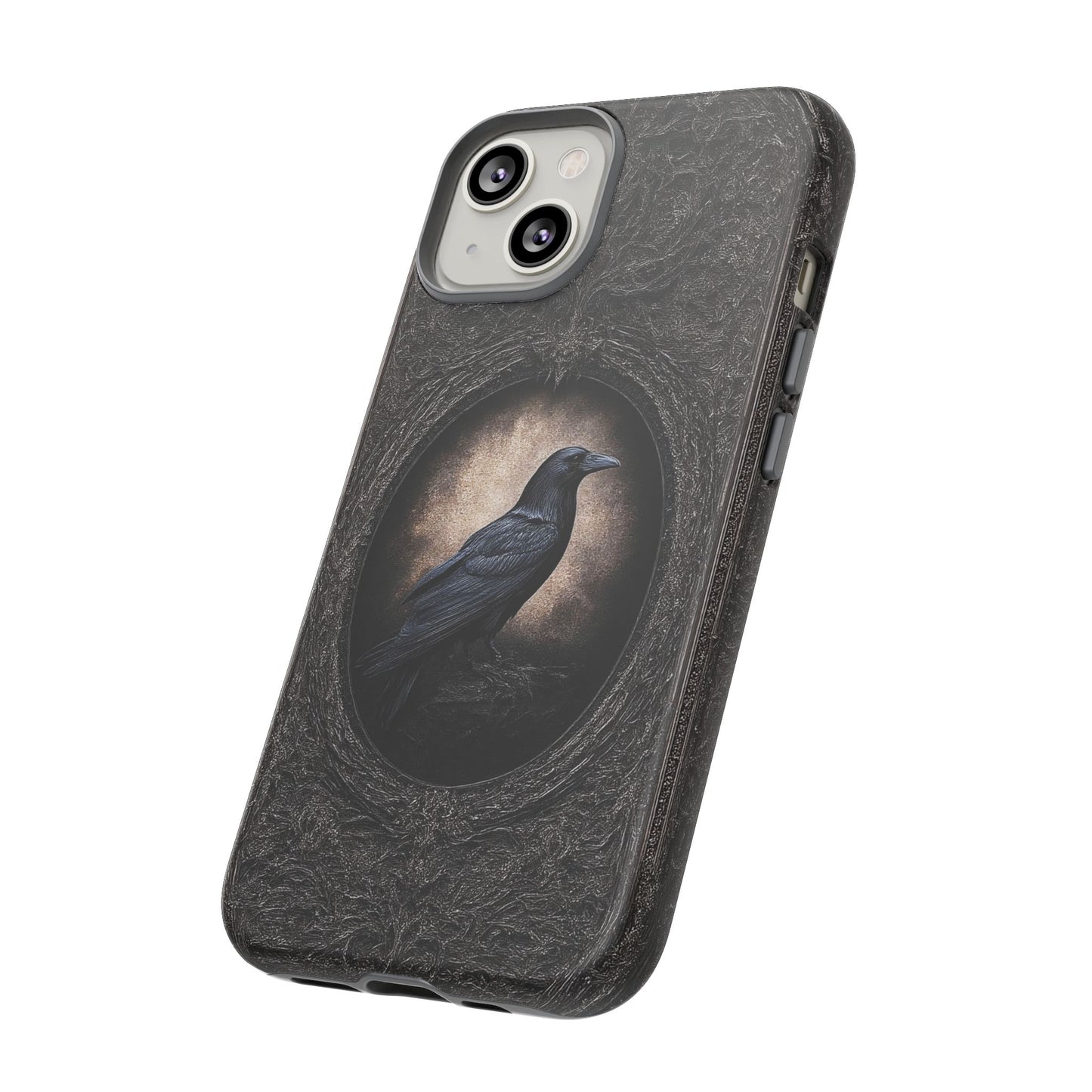 Gothic Raven Phone Case - Mysterious Dark Bird Design