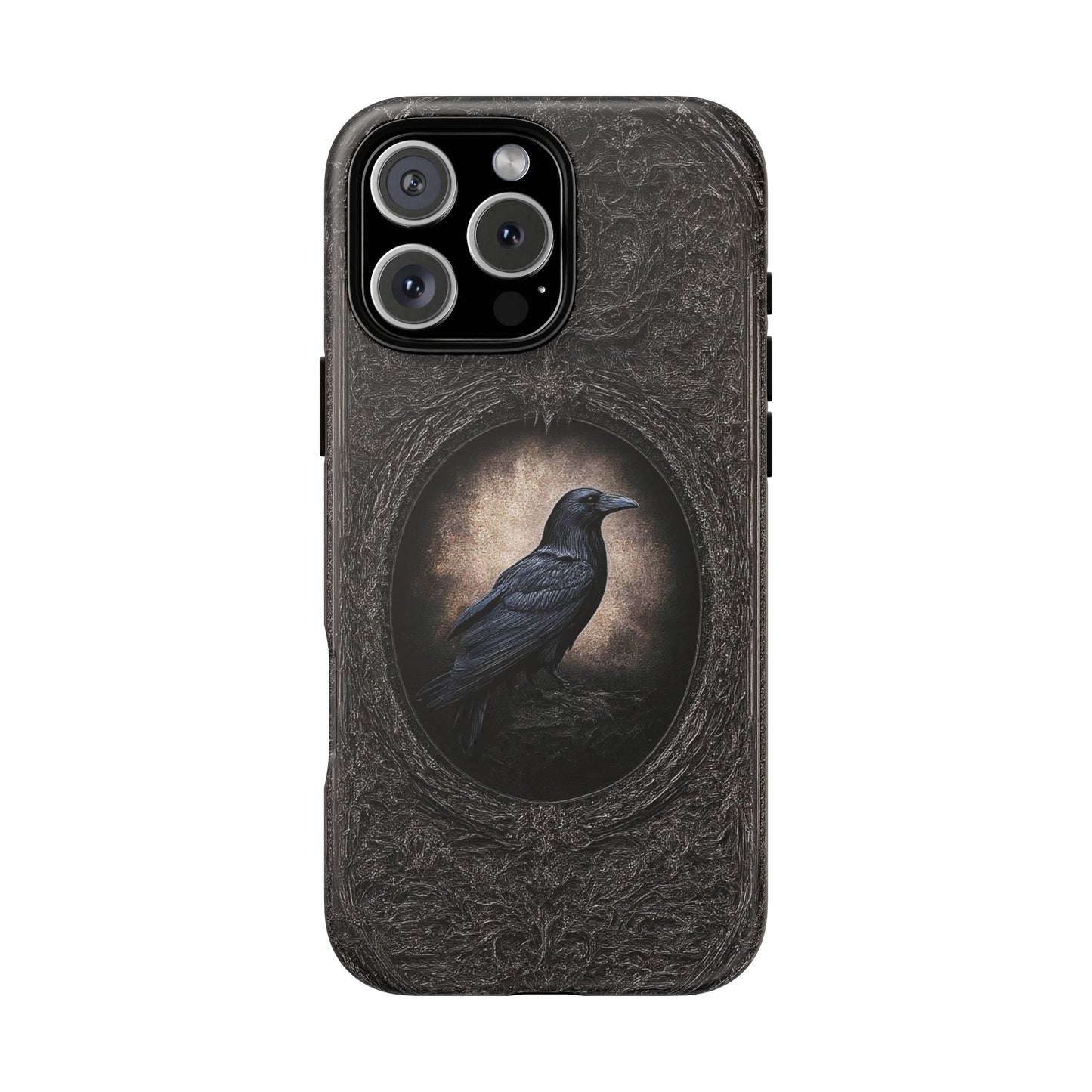 Gothic Raven Phone Case - Mysterious Dark Bird Design