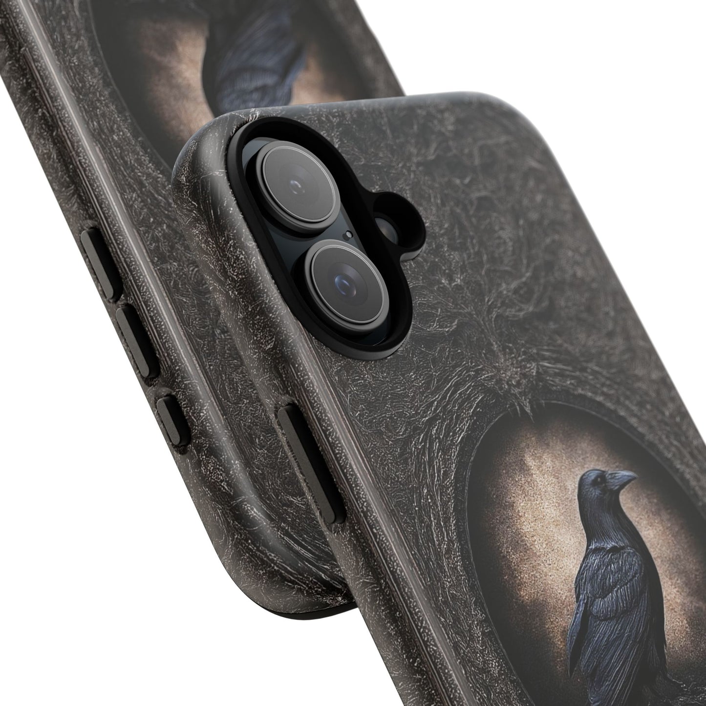Gothic Raven Phone Case - Mysterious Dark Bird Design