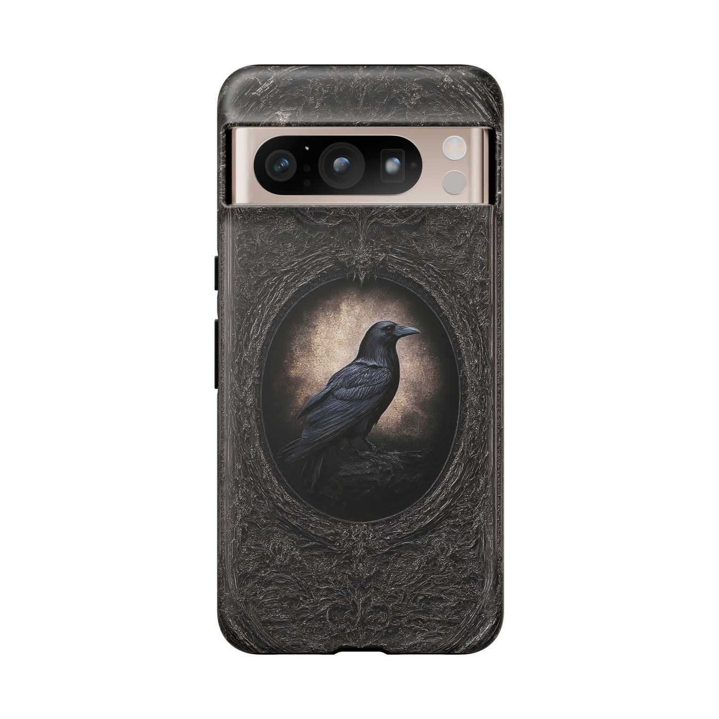 Gothic Raven Phone Case - Mysterious Dark Bird Design