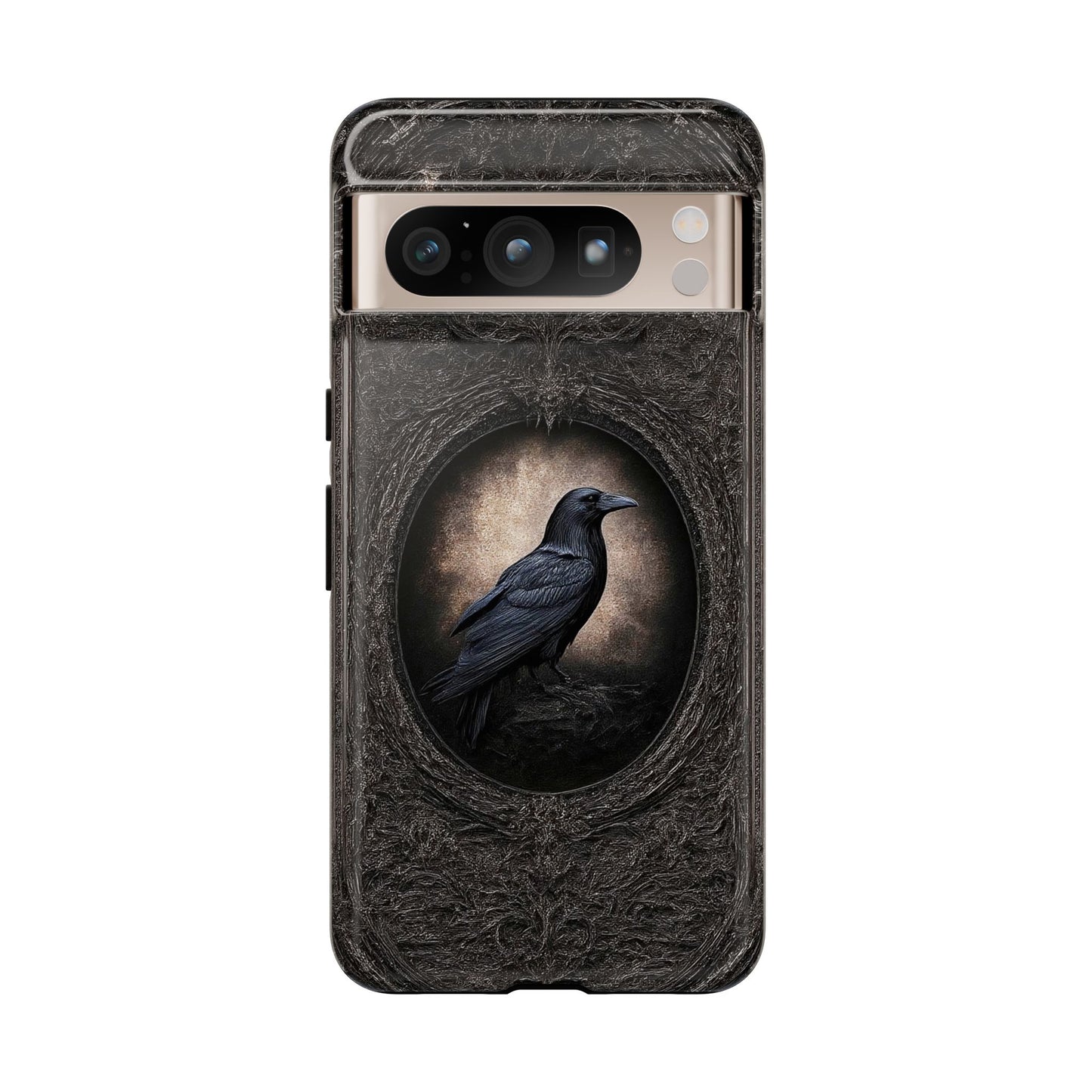 Gothic Raven Phone Case - Mysterious Dark Bird Design