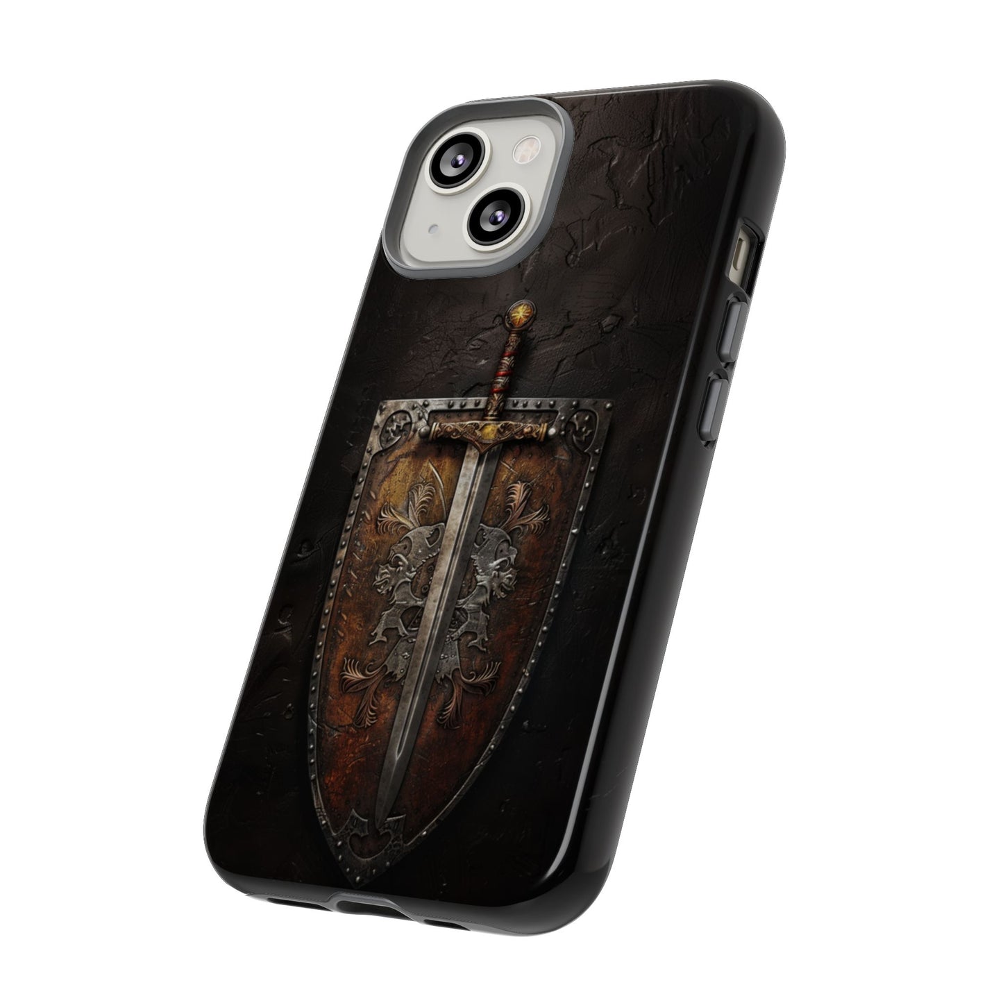 Medieval Sword and Shield Phone Case - For iPhone, Samsung Galaxy, and Google Pixel Devices