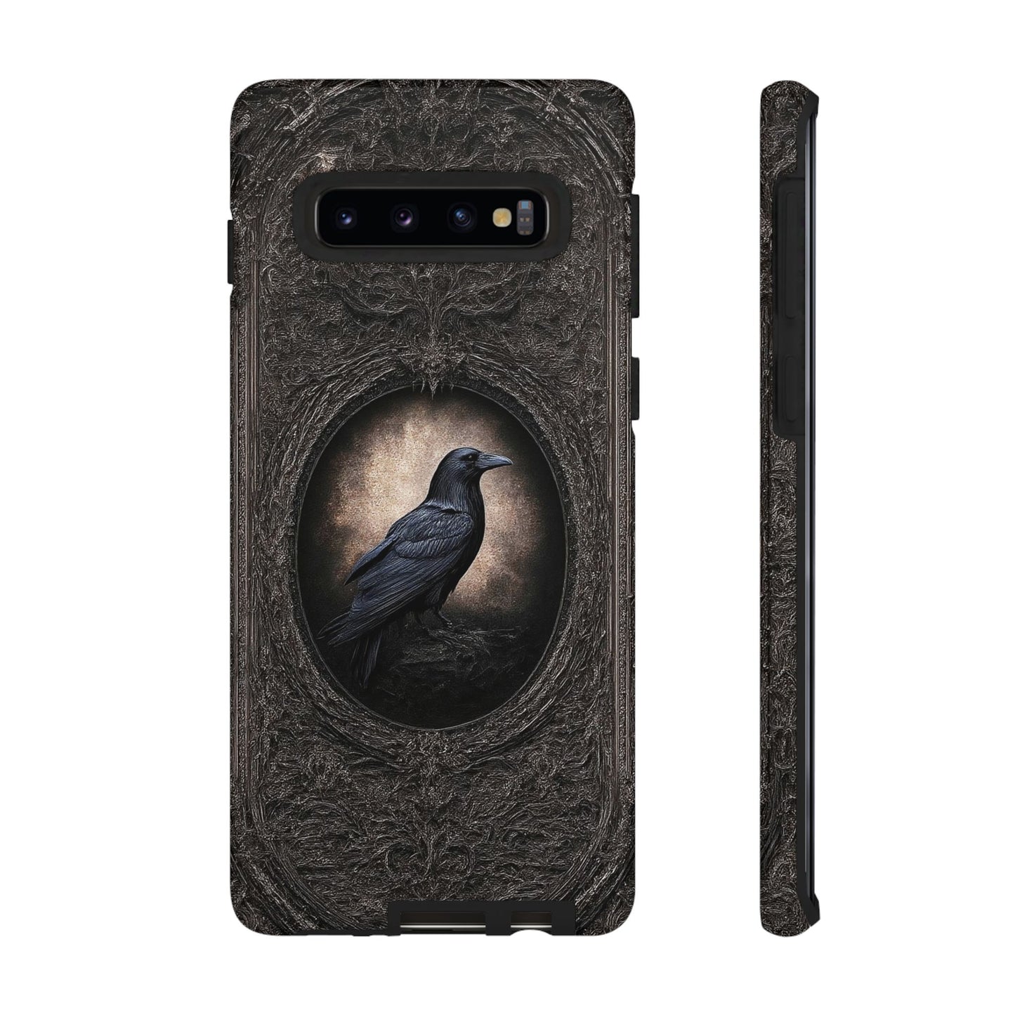 Gothic Raven Phone Case - Mysterious Dark Bird Design