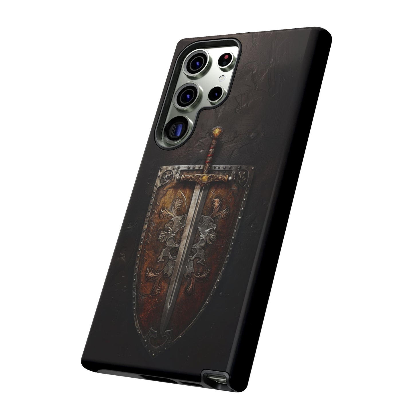 Medieval Sword and Shield Phone Case - For iPhone, Samsung Galaxy, and Google Pixel Devices