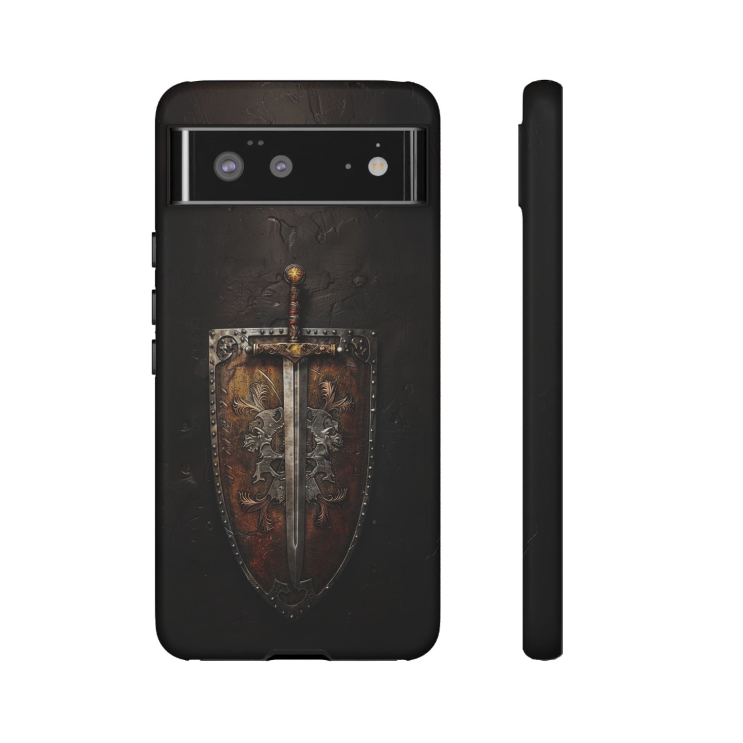 Medieval Sword and Shield Phone Case - For iPhone, Samsung Galaxy, and Google Pixel Devices