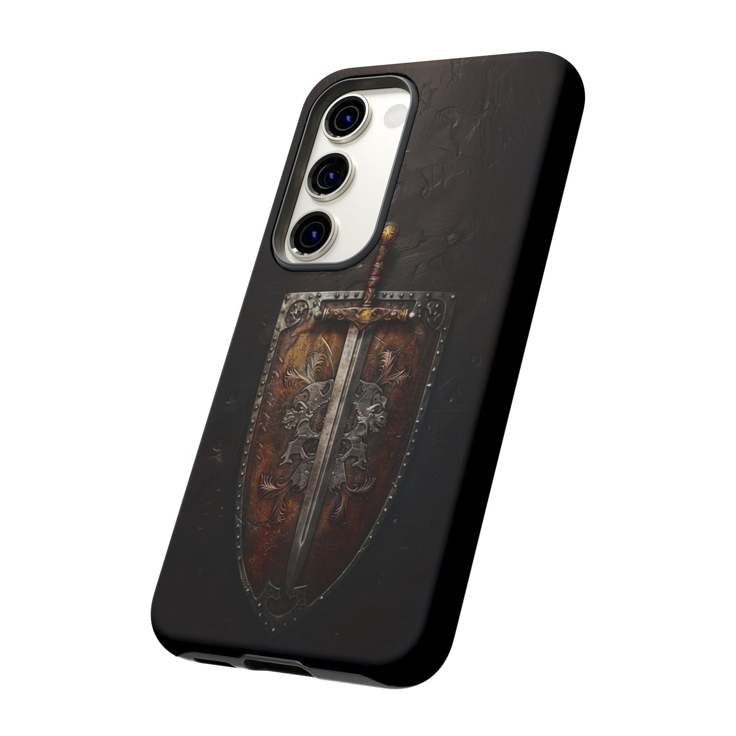 Medieval Sword and Shield Phone Case - For iPhone, Samsung Galaxy, and Google Pixel Devices