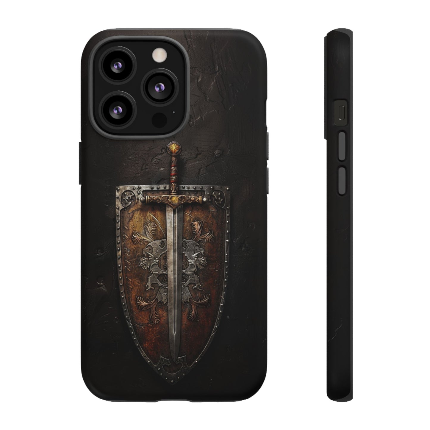 Medieval Sword and Shield Phone Case - For iPhone, Samsung Galaxy, and Google Pixel Devices