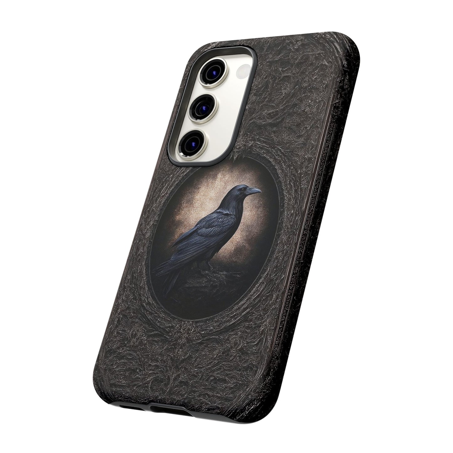 Gothic Raven Phone Case - Mysterious Dark Bird Design