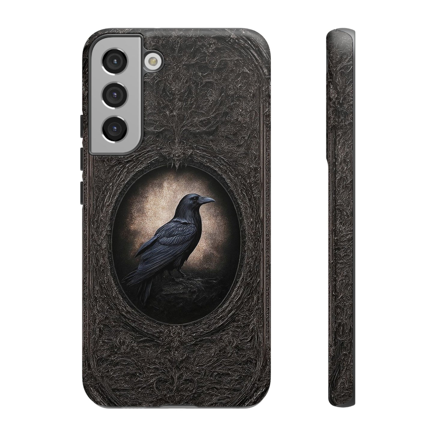 Gothic Raven Phone Case - Mysterious Dark Bird Design
