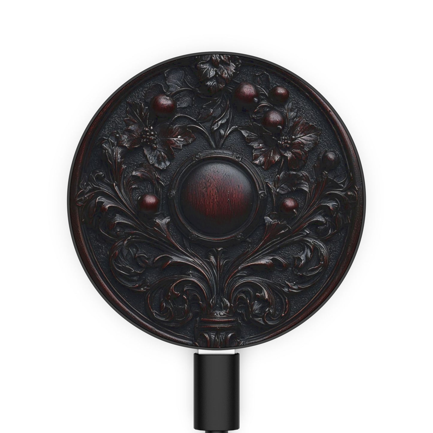 Vintage Gothic Floral Wireless Magnetic Induction Charger - Elegant Phone Charging Pad