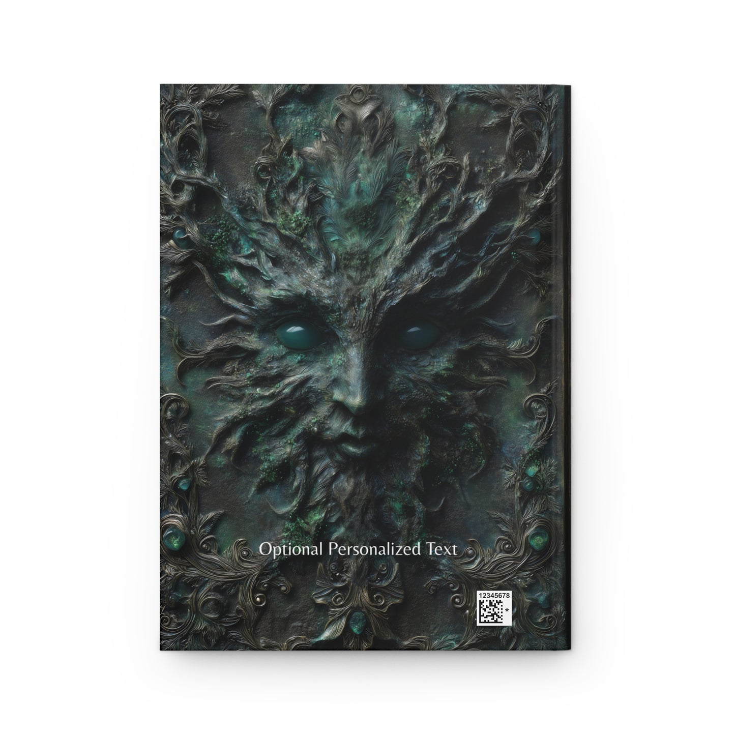 Eldritch Forest Spirit Journal - Gothic Green Man Notebook with Optional Personalized Text