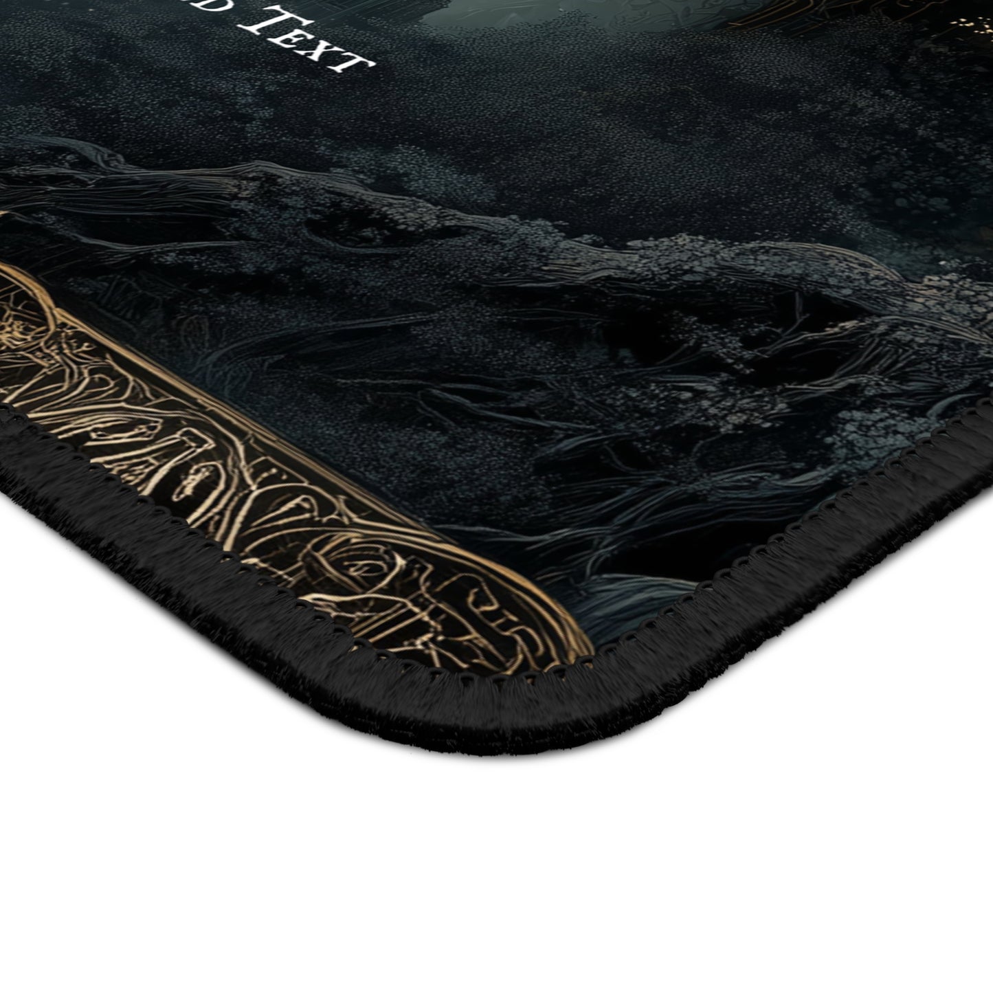 Gothic Castle Moonlight Desk Mat - Personalized Fantasy Desk Pad with Enchanted Forest Design