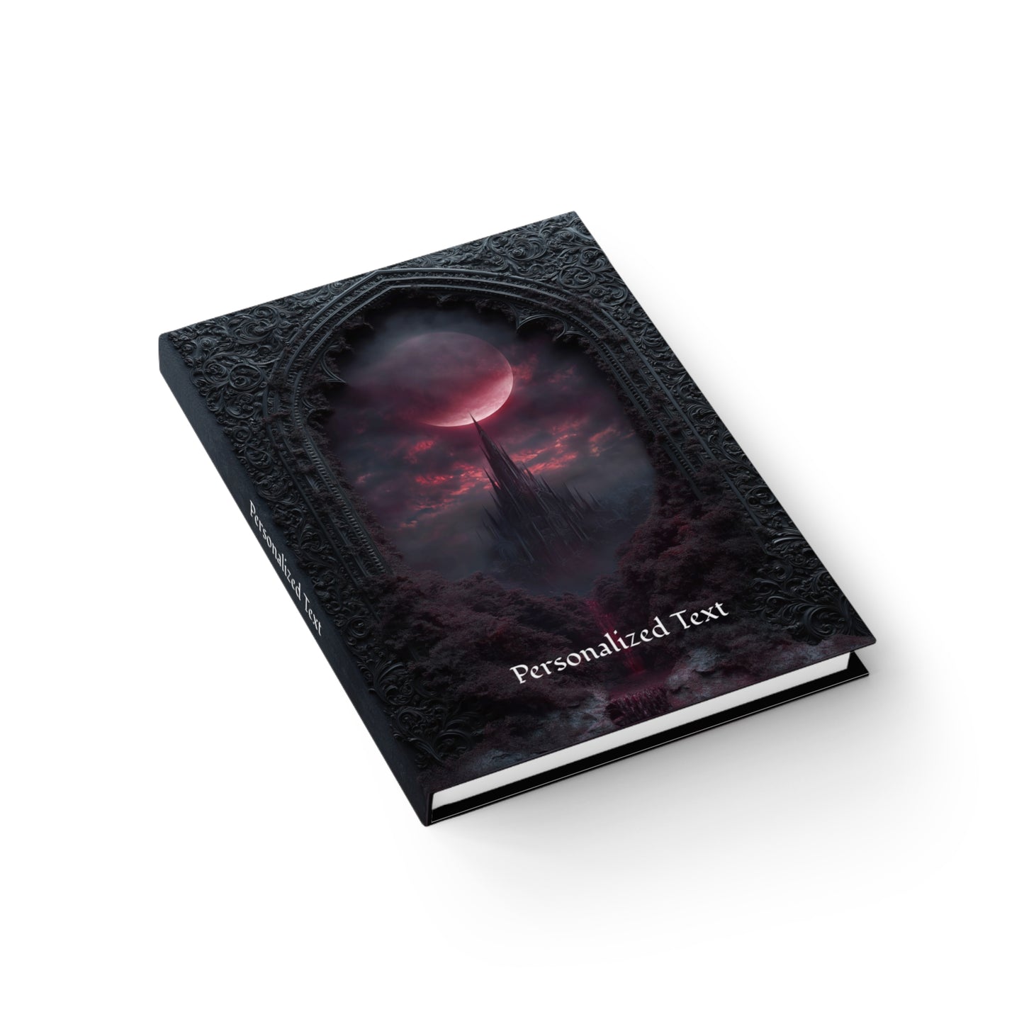 Gothic Vampire Castle Journal - Dark Fantasy Notebook with Optional Personalized Text
