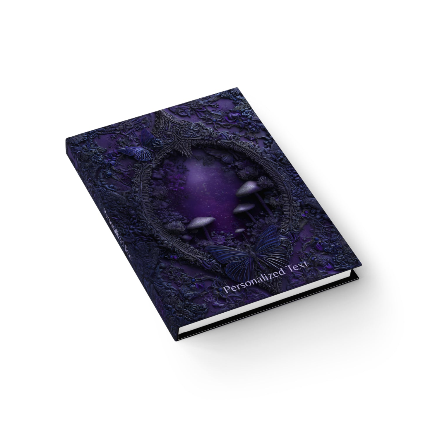 Enchanted Butterfly Forest Journal - Gothic Fantasy Notebook with Optional Personalized Text