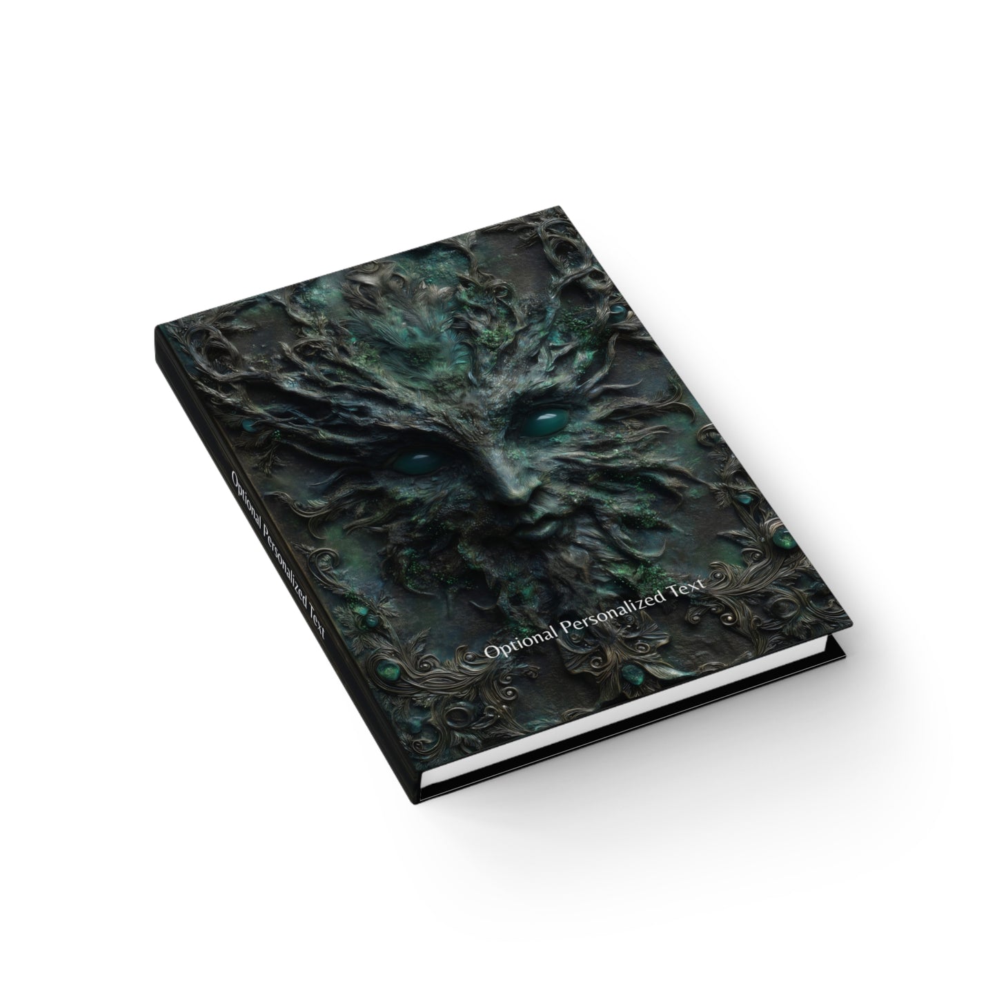 Eldritch Forest Spirit Journal - Gothic Green Man Notebook with Optional Personalized Text