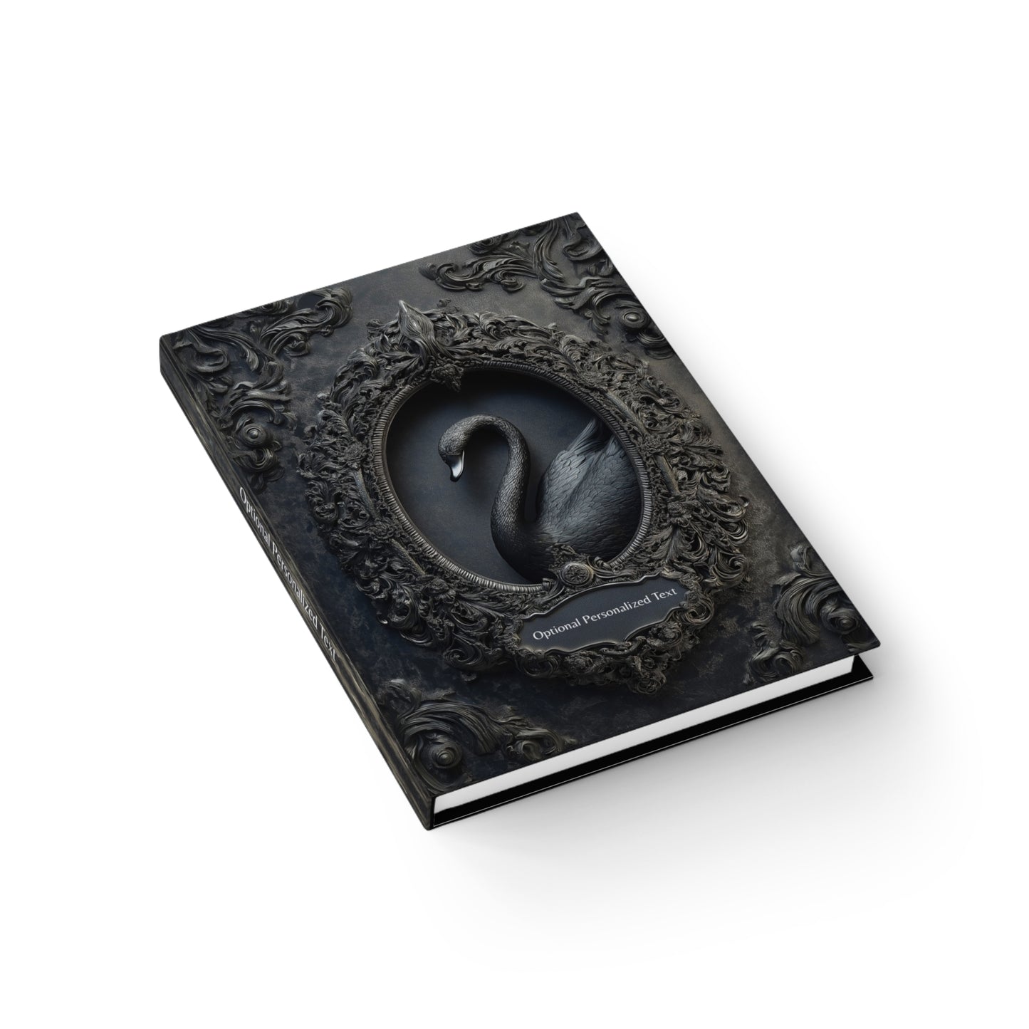Black Swan Gothic Journal - Dark Elegance Notebook with Optional Personalized Text