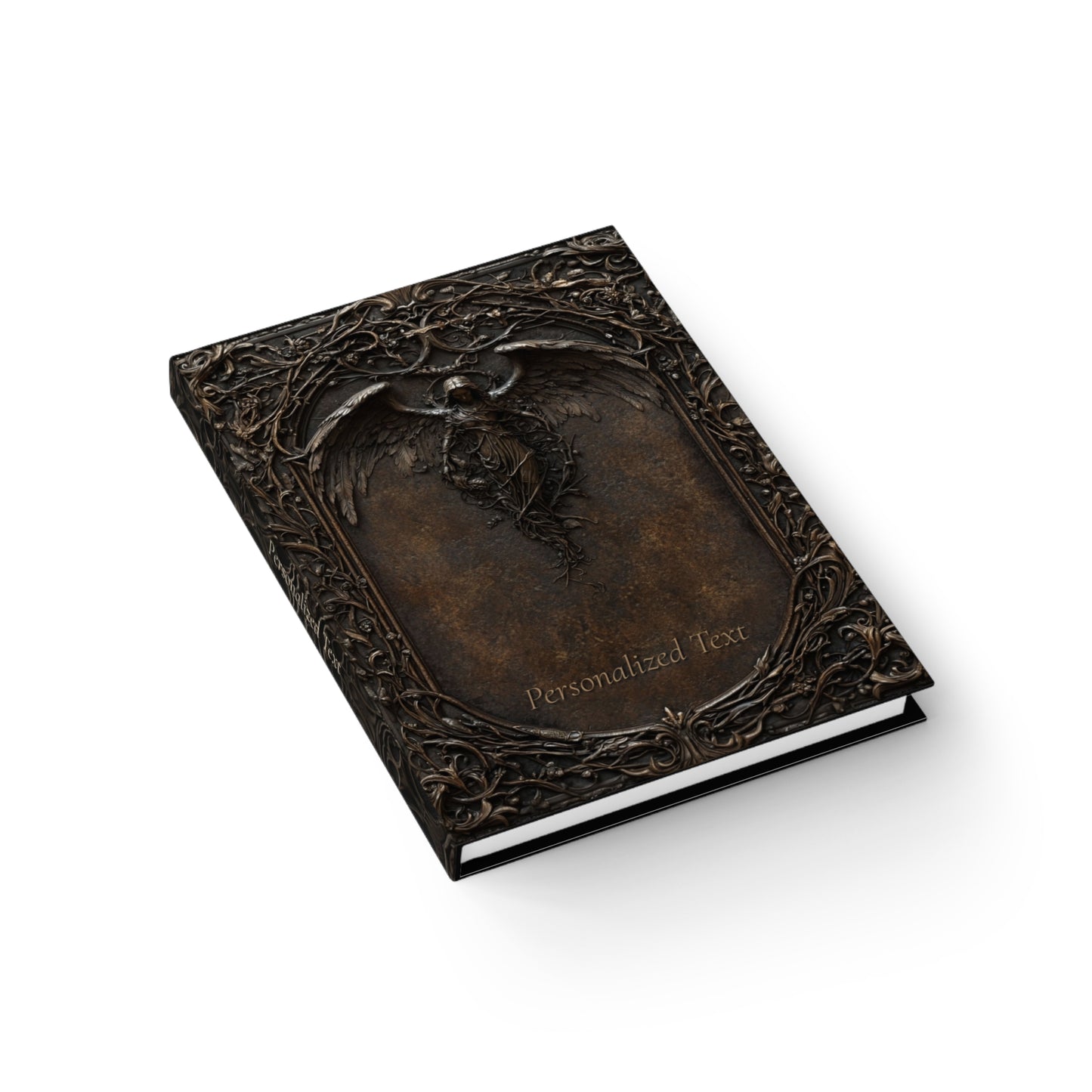 Gothic Angel Hardcover Journal - Intricate Dark Art Notebook for Writing and Sketching