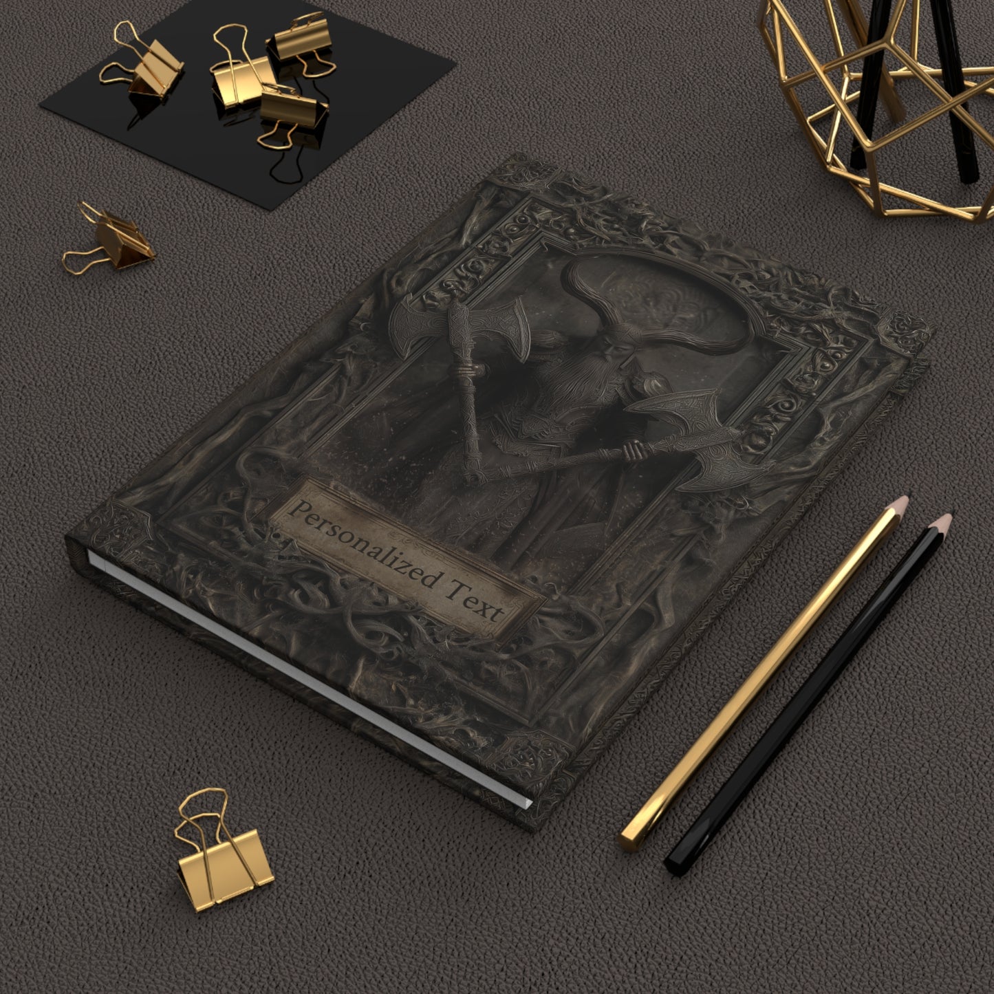 Dark Norse Warrior Journal – Gothic Fantasy Notebook with Optional Personalized Covers