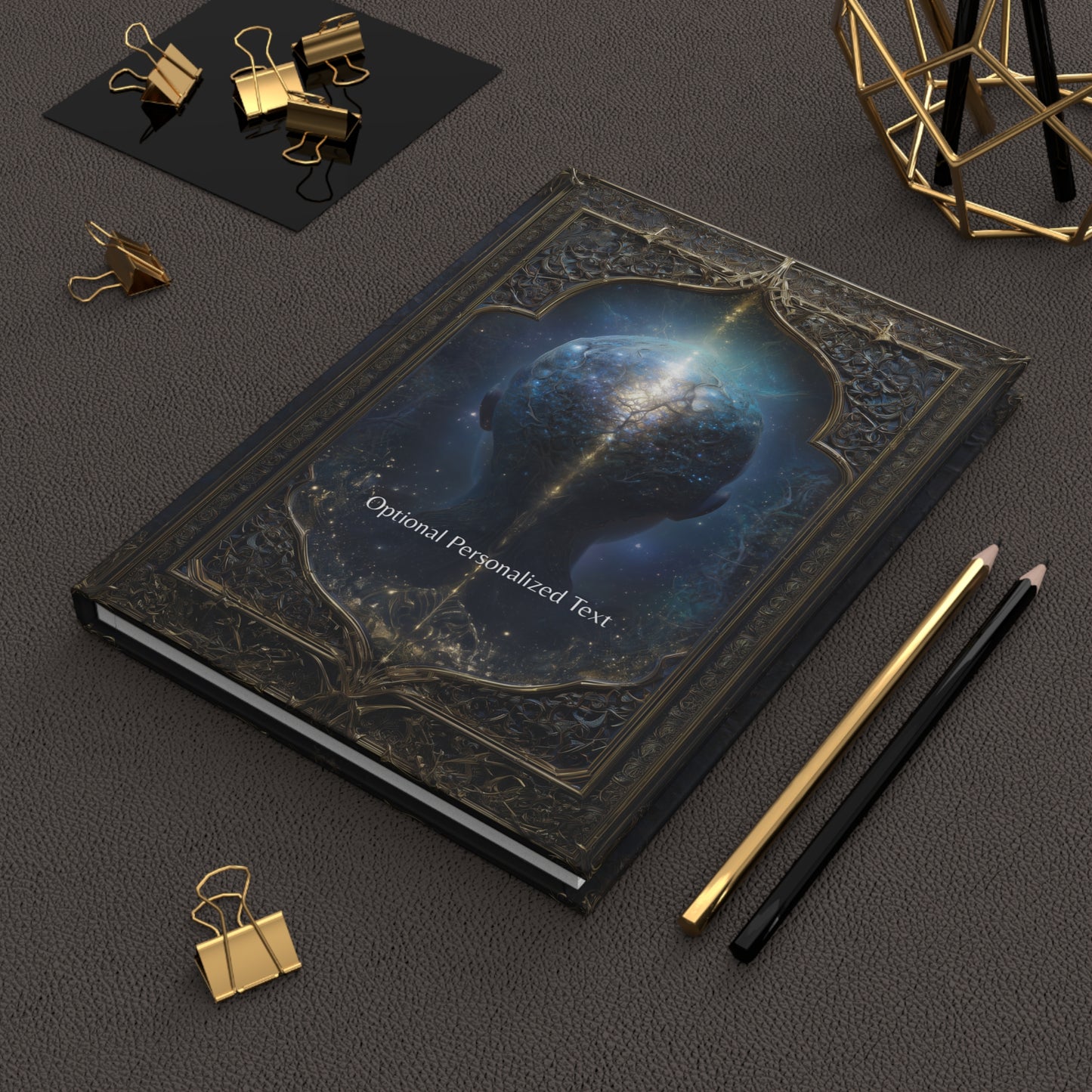 Cosmic Mind Gothic Journal - Astral Fantasy Notebook with Optional Personalized Text
