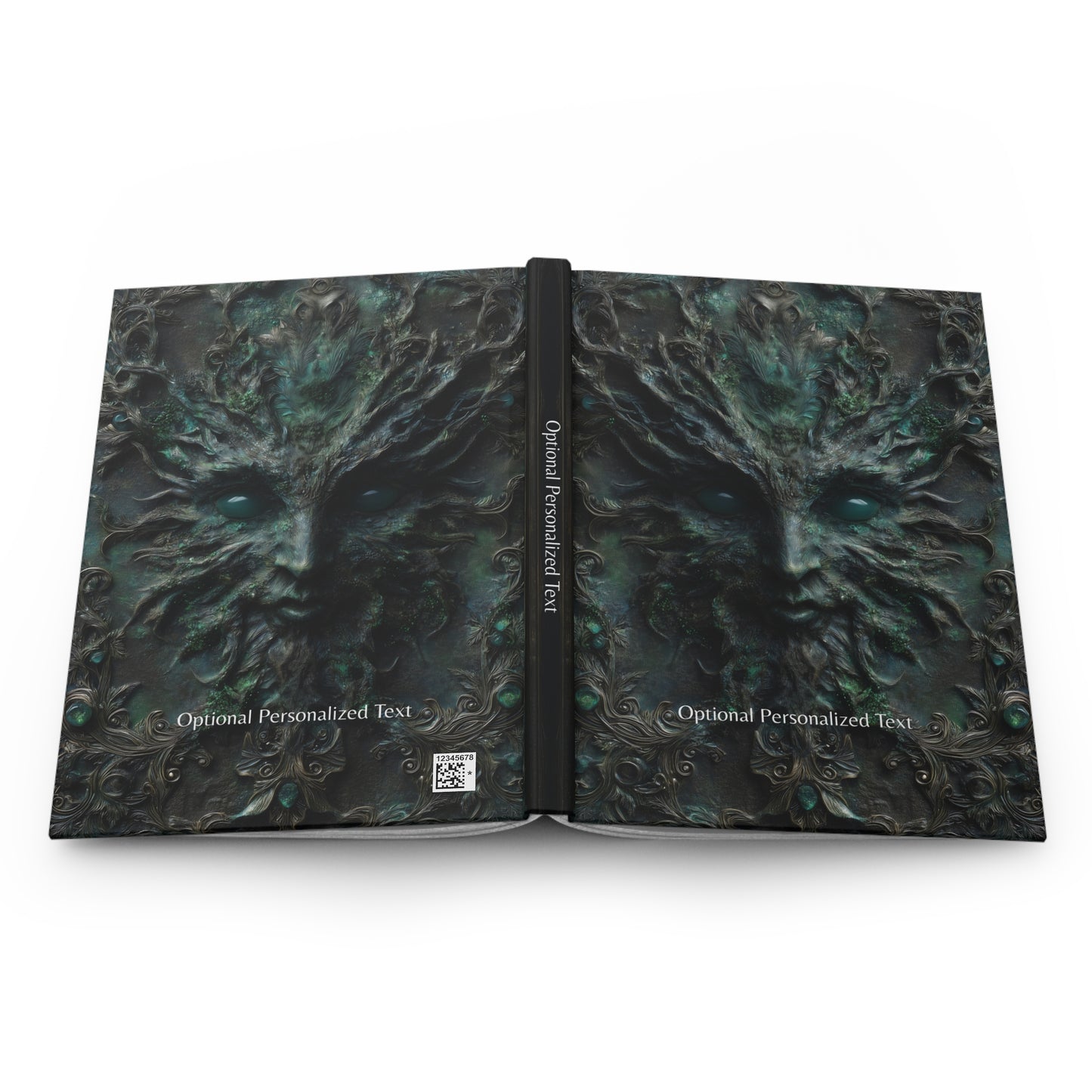 Eldritch Forest Spirit Journal - Gothic Green Man Notebook with Optional Personalized Text