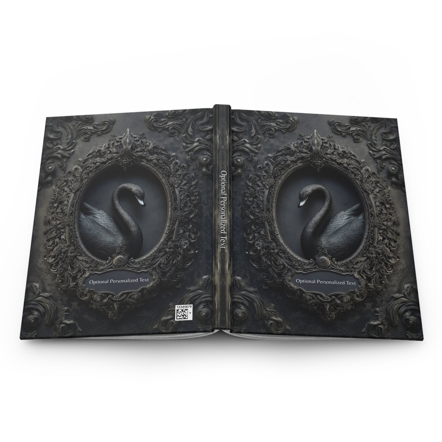 Black Swan Gothic Journal - Dark Elegance Notebook with Optional Personalized Text