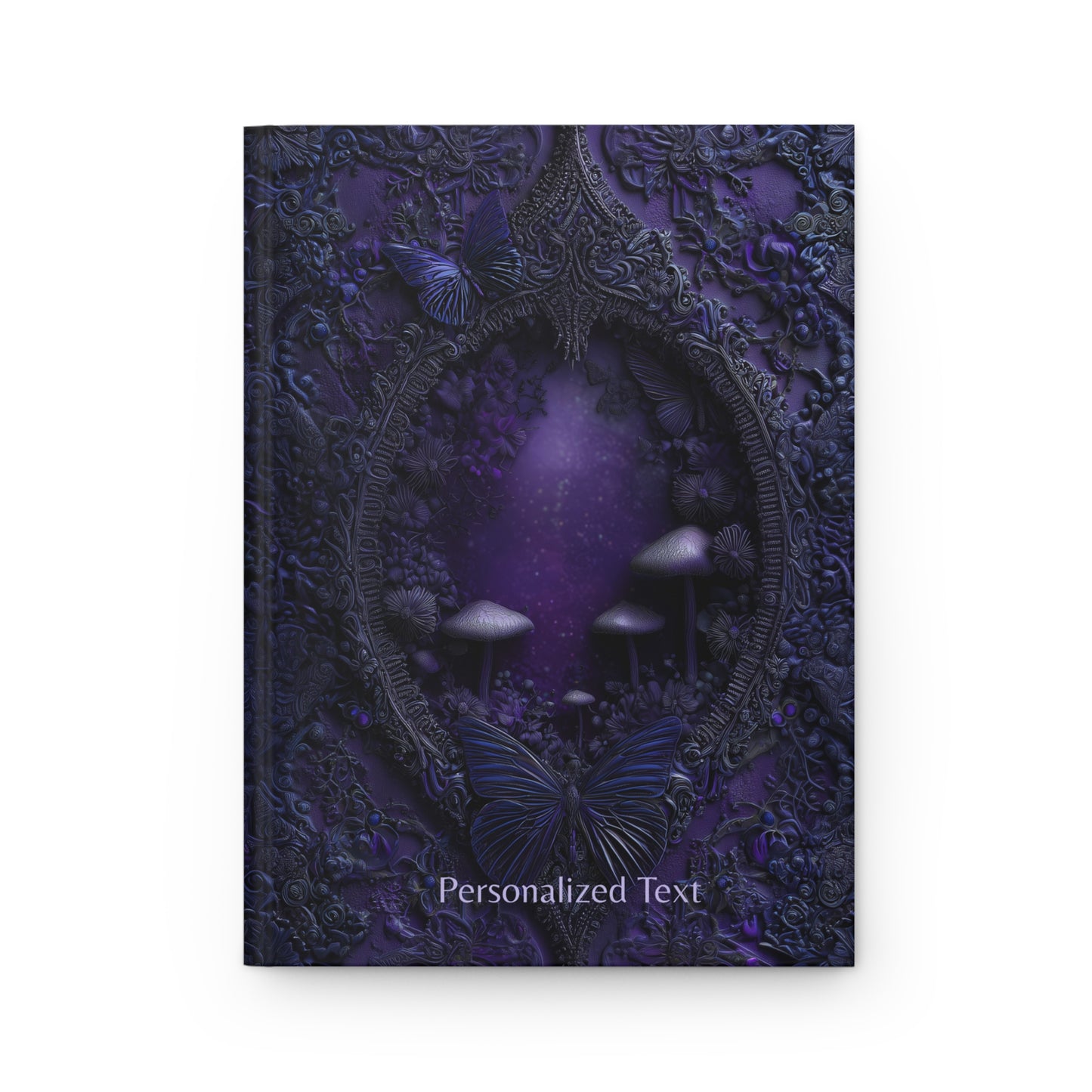 Enchanted Butterfly Forest Journal - Gothic Fantasy Notebook with Optional Personalized Text
