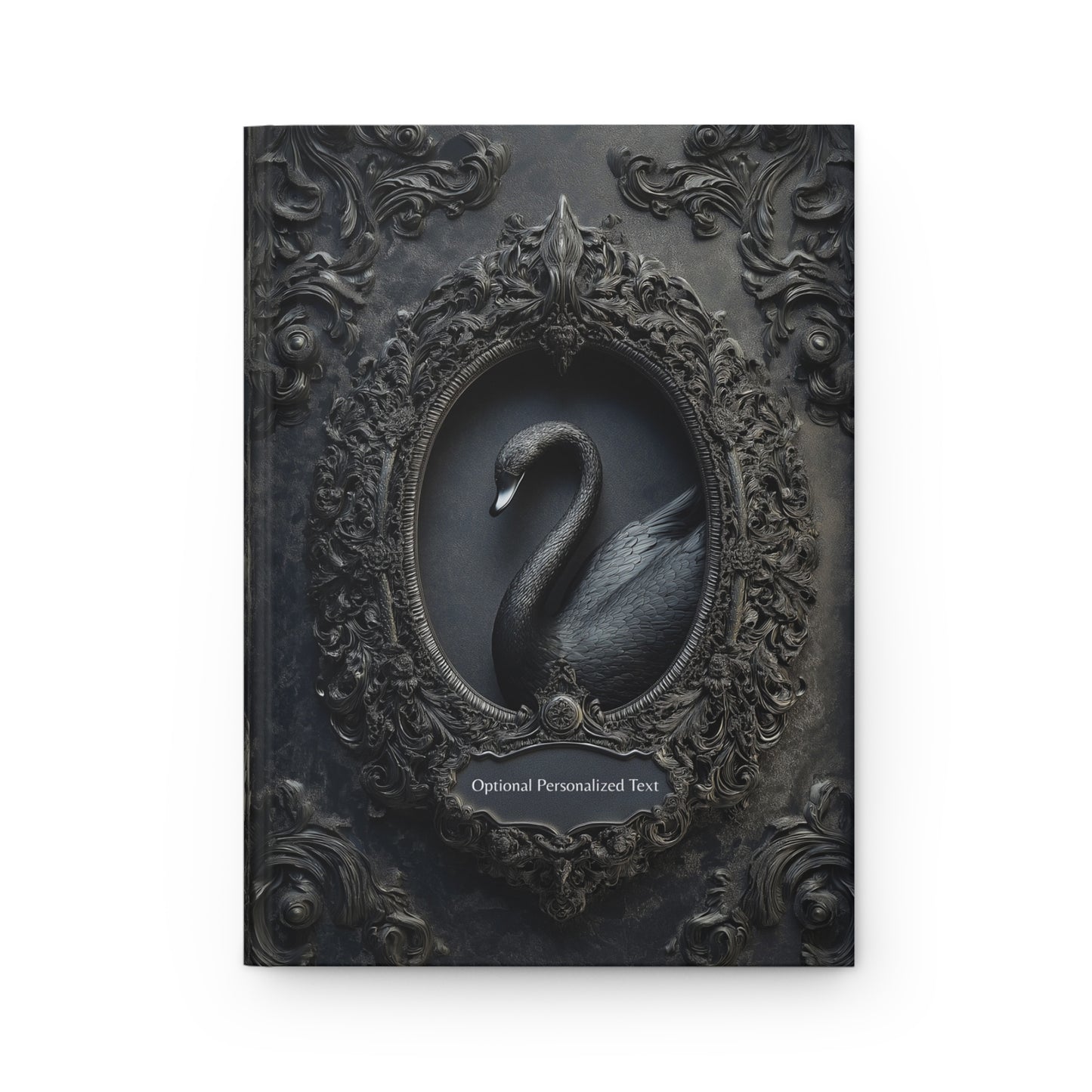 Black Swan Gothic Journal - Dark Elegance Notebook with Optional Personalized Text