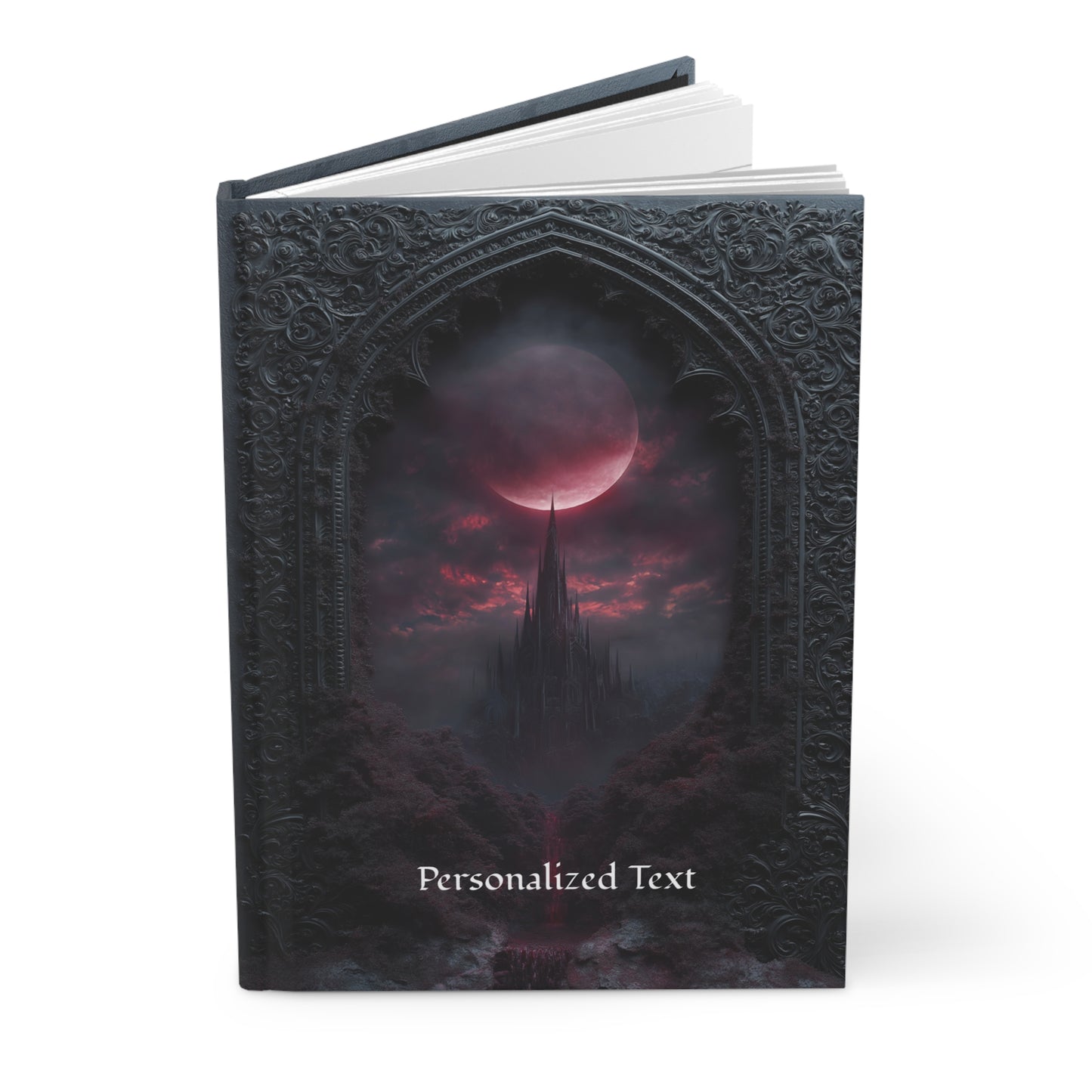 Gothic Vampire Castle Journal - Dark Fantasy Notebook with Optional Personalized Text