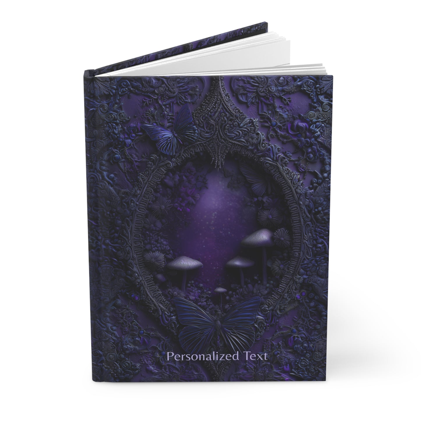 Enchanted Butterfly Forest Journal - Gothic Fantasy Notebook with Optional Personalized Text