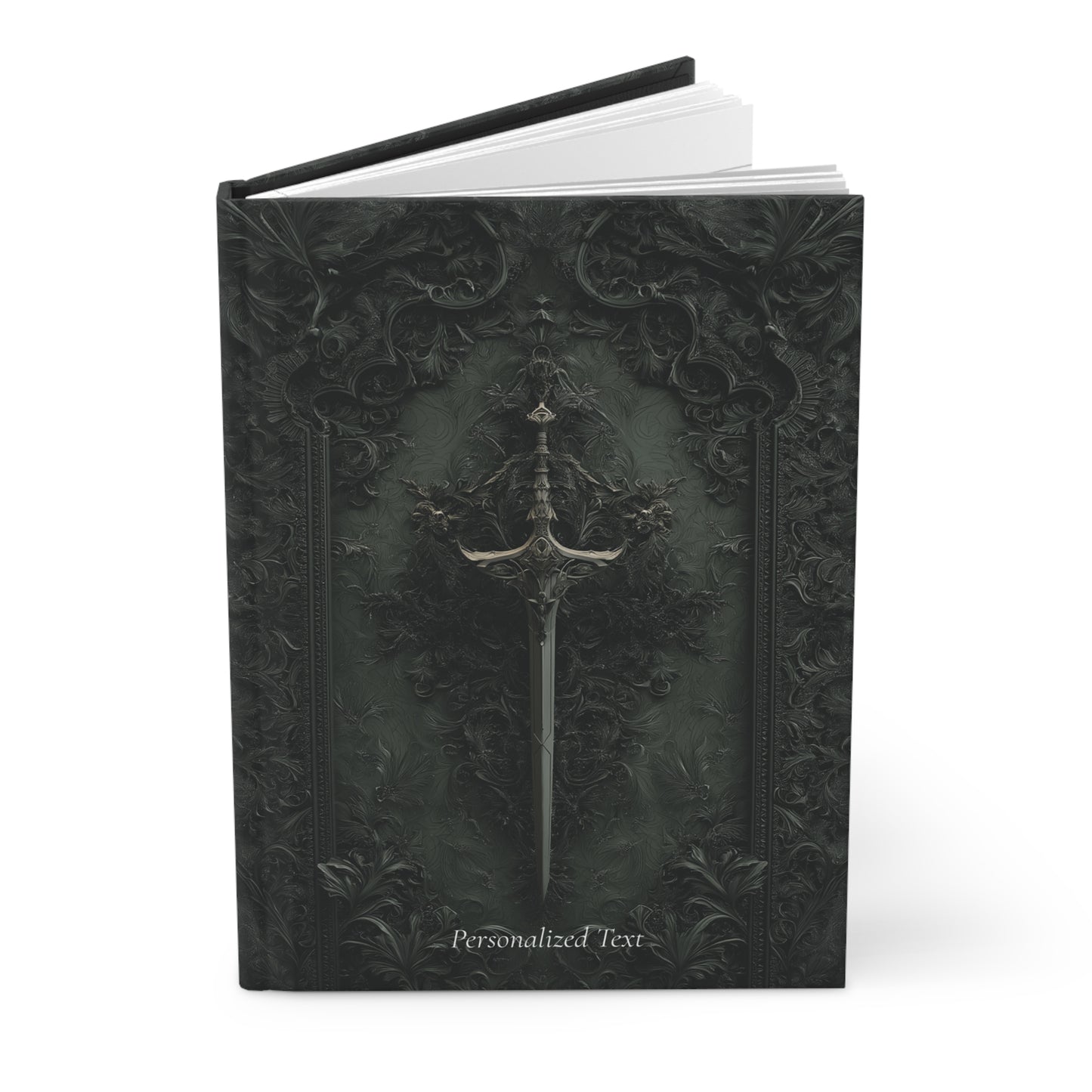 Gothic Sword Journal - Personalized Dark Fantasy Notebook for Writing & Sketching