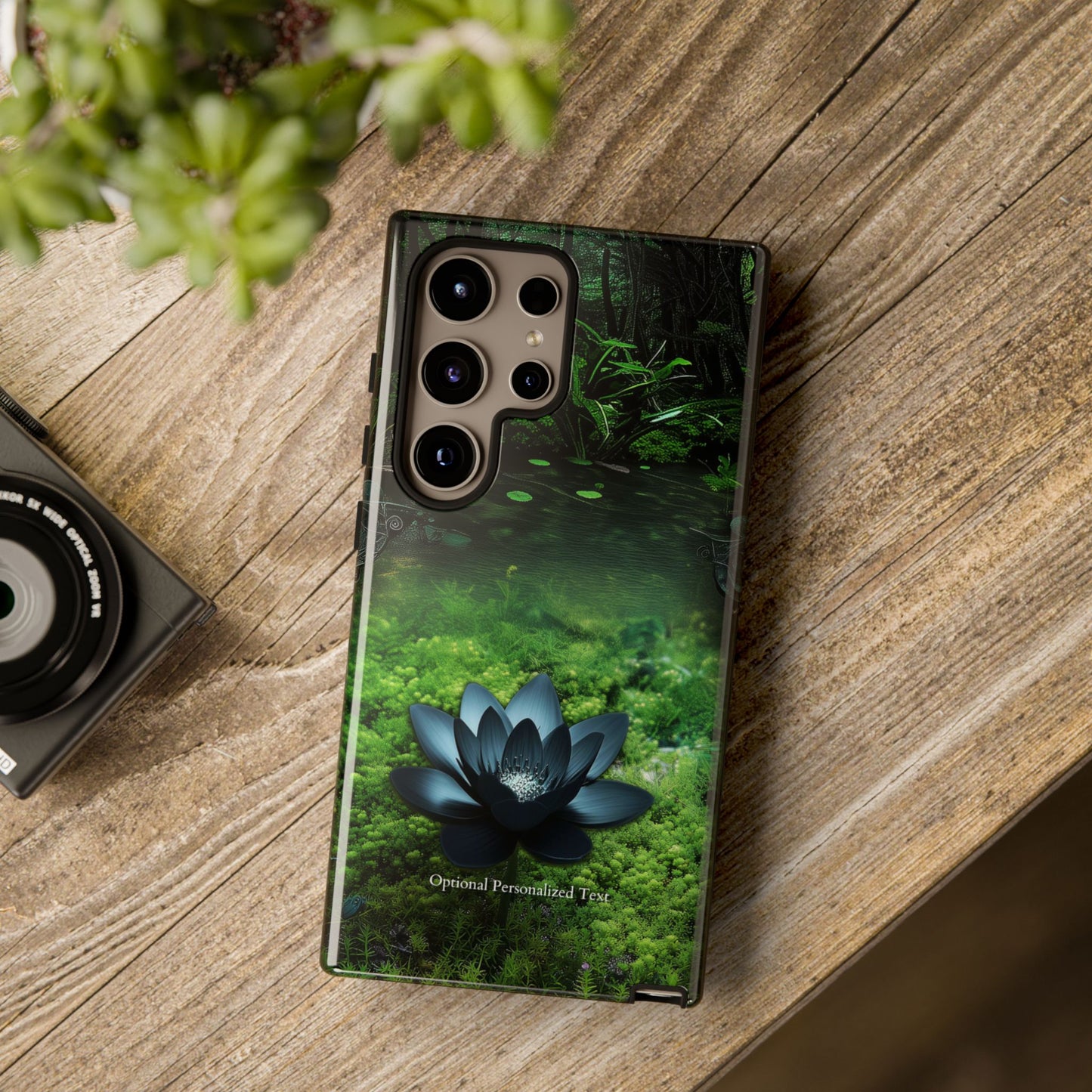 Mystical Black Lotus Phone Case - Personalized Nature Design (Matte Finish)