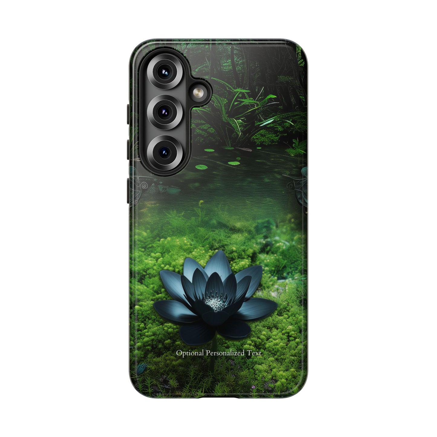 Mystical Black Lotus Phone Case - Personalized Nature Design (Matte Finish)