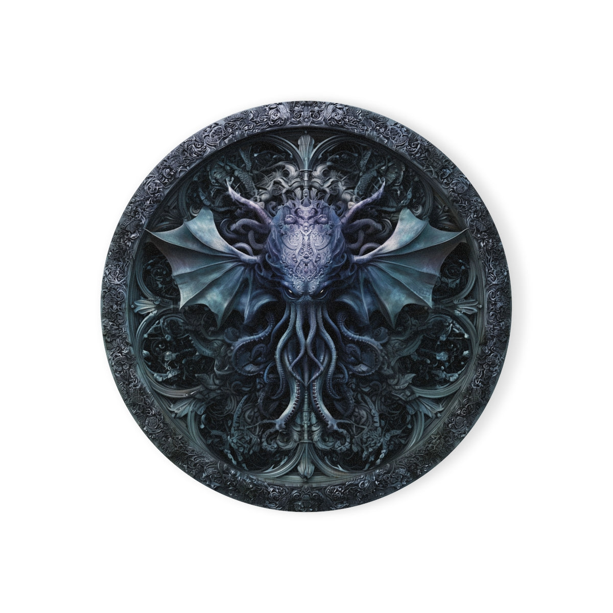 Eldritch Cthulhu Coaster - Lovecraftian Tentacle Horror Art with Cork Backing