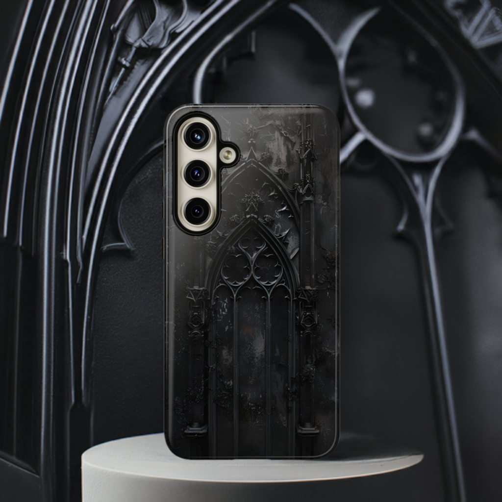Black Gothic Metal Phone Case – Dark Architectural Design For iPhone, – Talevin's Designs Black Gothic Metal Phone Case – Dark Architectural Design For iPhone, – Talevin's Designs