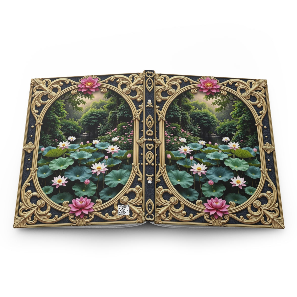 Lotus Garden Serenity Journal - Tranquil Floral Hardcover Notebook
