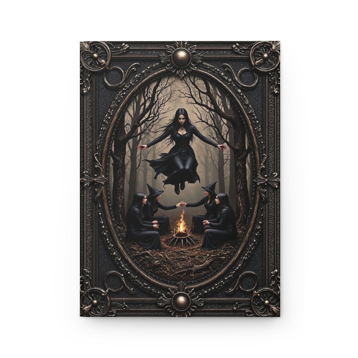 Witchy Ritual Circle Journal - Personalized Gothic Forest Notebook
