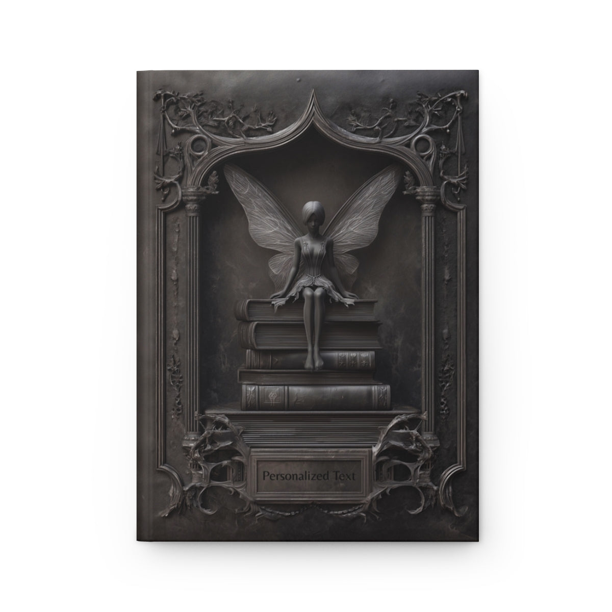 Gothic Fairy Library Journal – Dark Fantasy Book Lover Notebook with Optional Personalized Text