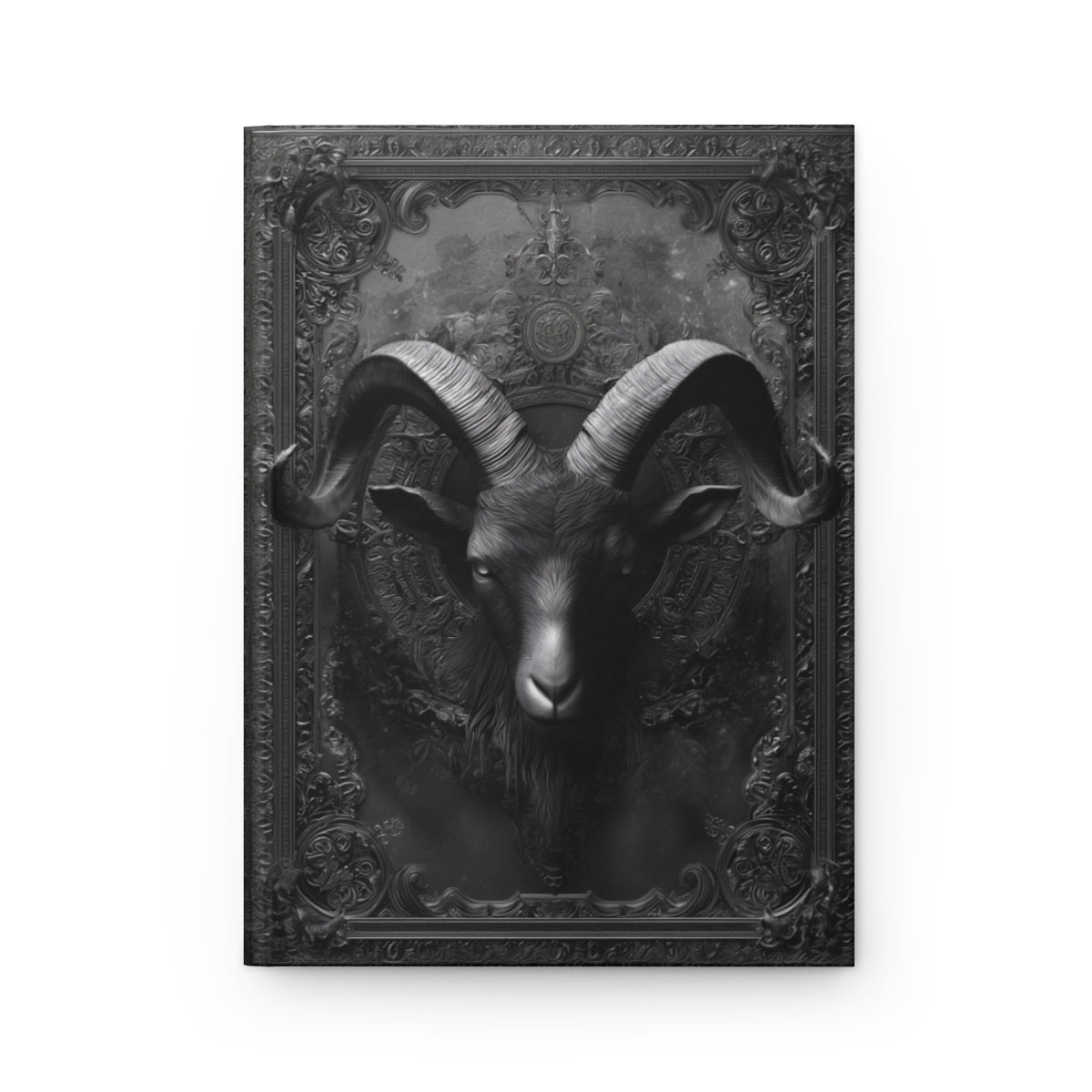 Gothic Ram Head Journal - Dark Aesthetic Personalized Notebook