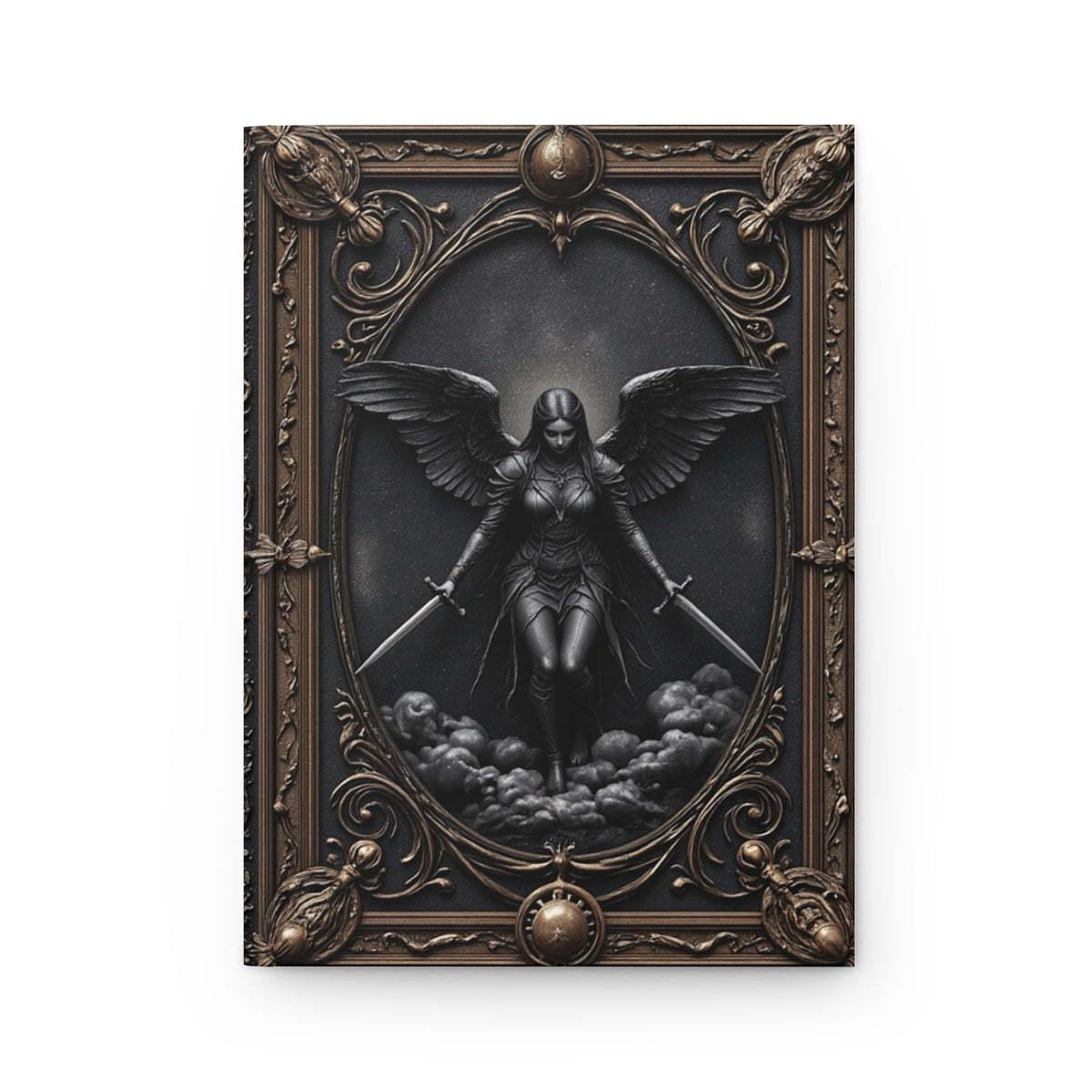 Dark Valkyrie Angel Journal - Personalized Gothic Warrior Notebook