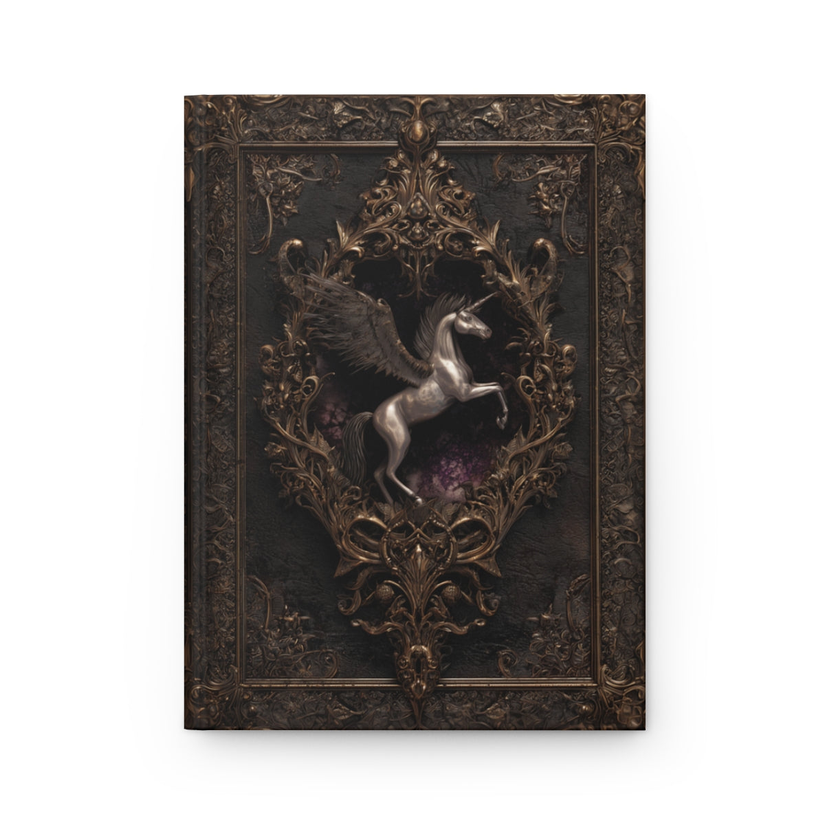 Gothic Pegasus Notebook - Fantasy Hardcover Journal with Optional Personalized Text