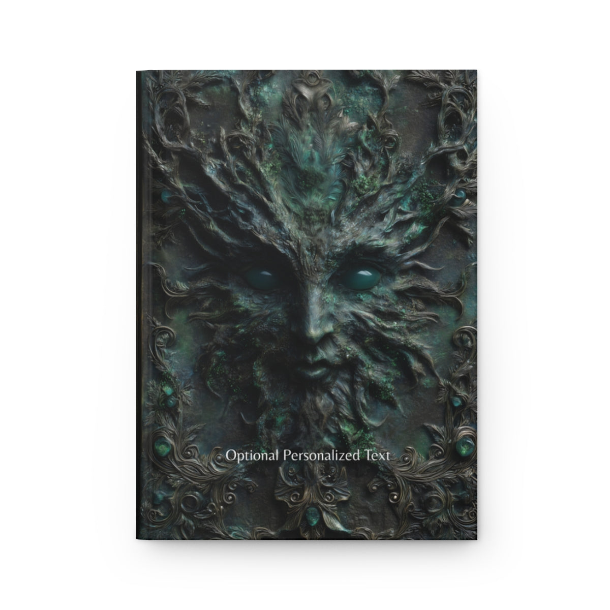 Eldritch Forest Spirit Journal - Gothic Green Man Notebook with Optional Personalized Text