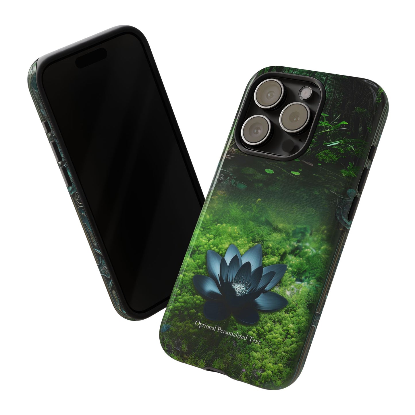 Mystical Black Lotus Phone Case - Personalized Nature Design (Matte Finish)