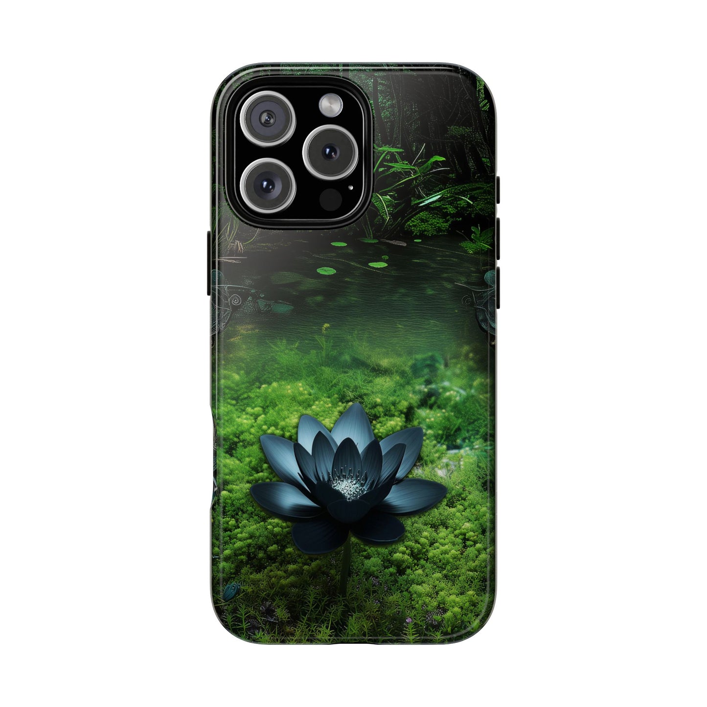 Mystical Black Lotus Phone Case - Personalized Nature Design (Matte Finish)