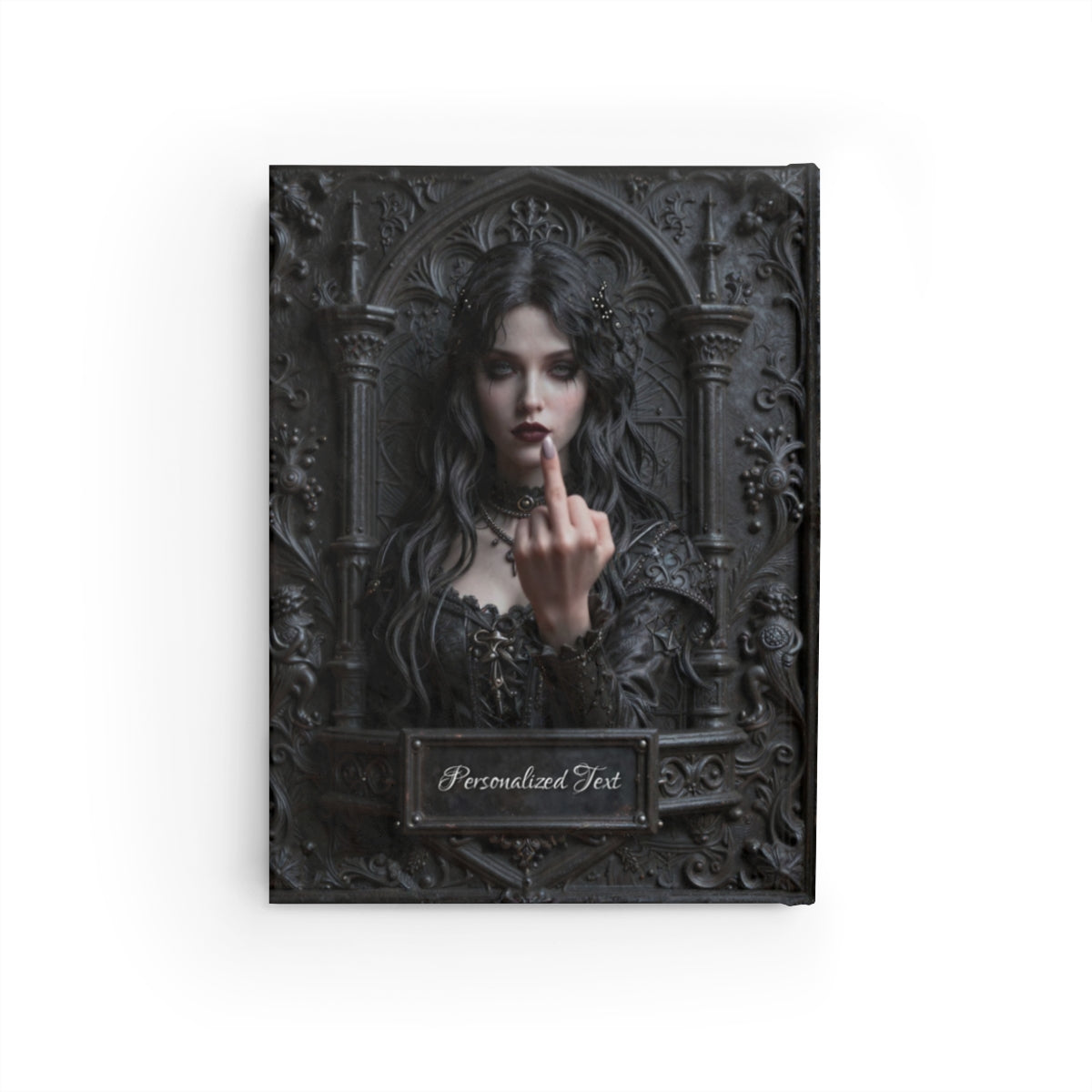Gothic Rebel Witch Journal – Dark Alternative Notebook with Optional Personalized Text
