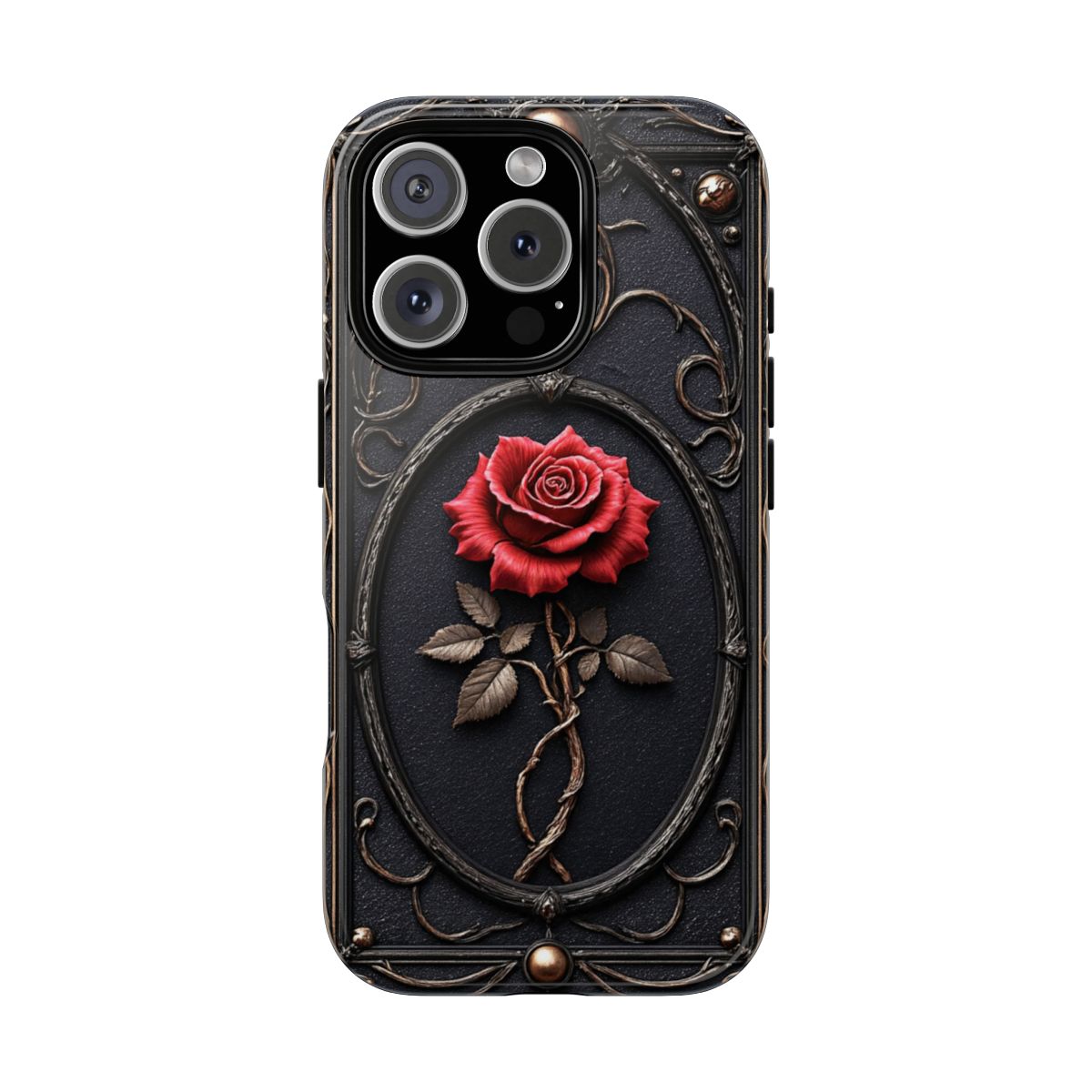 Gothic Red Rose Phone Case – Dark Romantic Floral Design