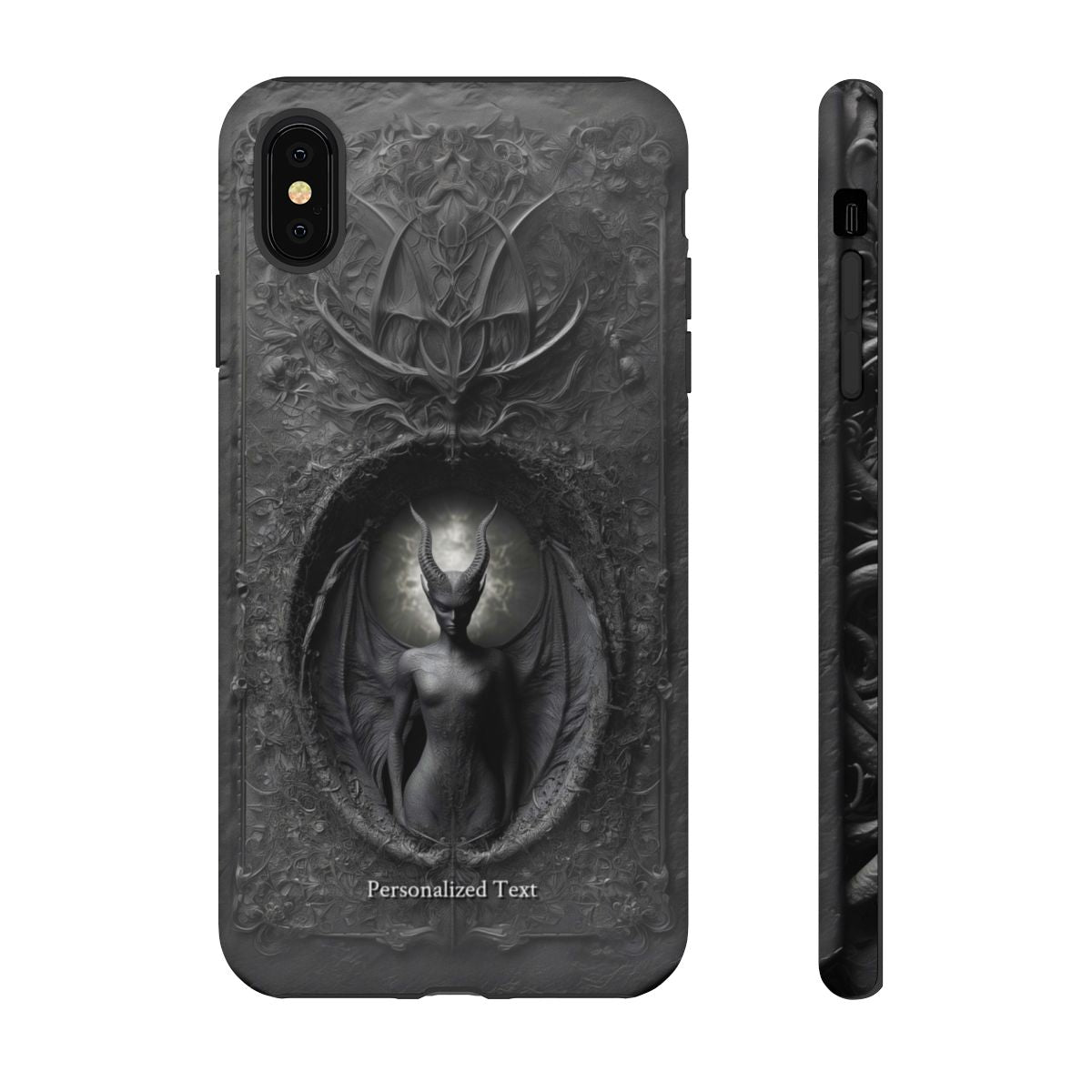 Dark Gothic Demon Phone Case - Personalized Hellbound Bat Wing Creature Design for iPhone, Galaxy & Pixel (Matte Finish)