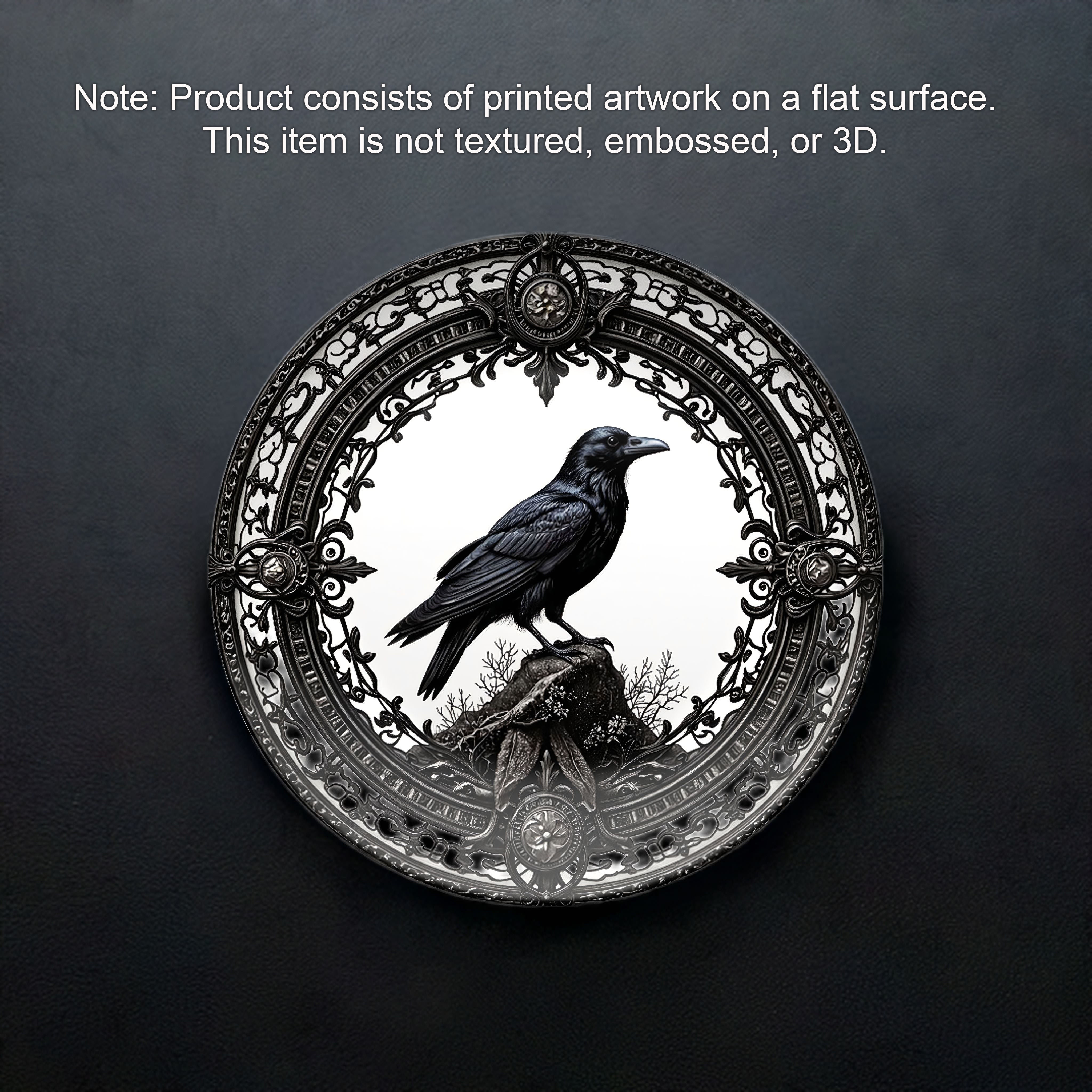 Gothic Raven Dinner Plate – Dark Vintage Victorian Decor – Talevin's ...
