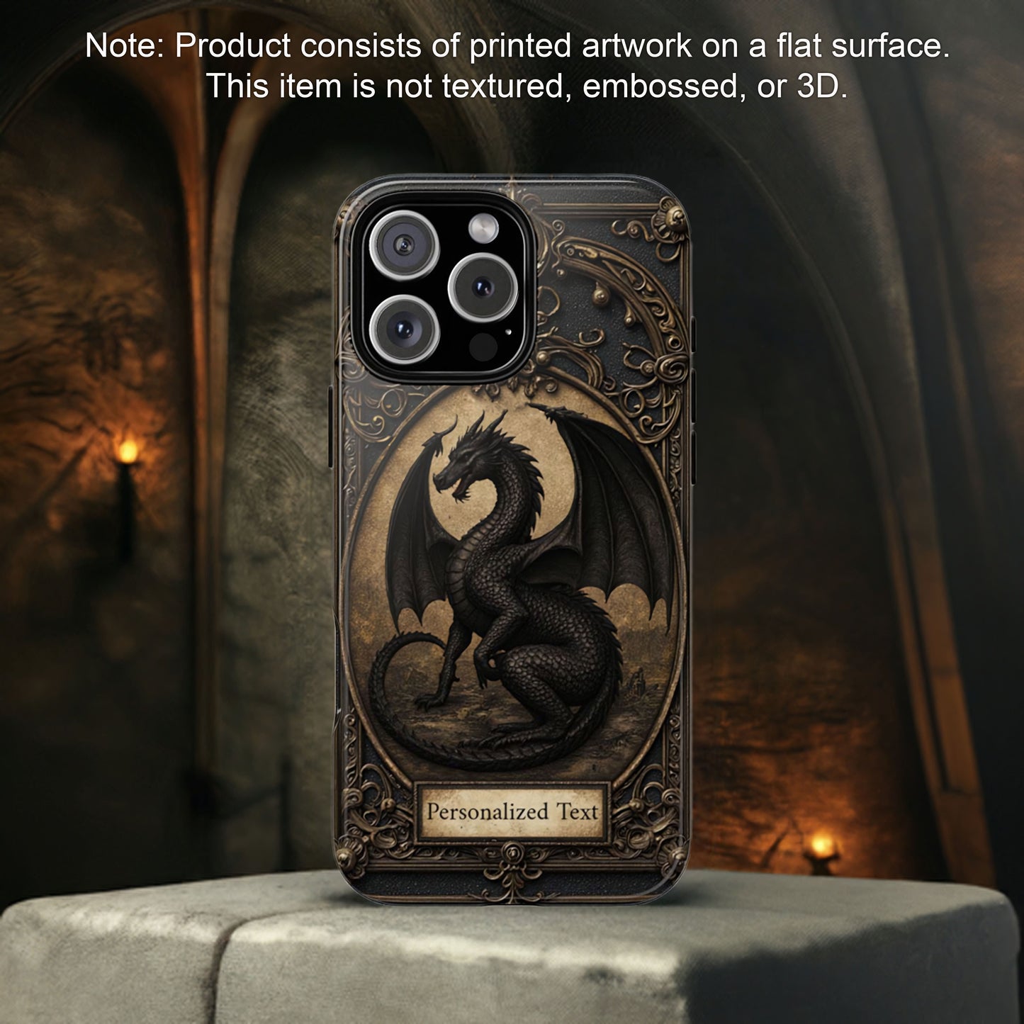 Personalized Gothic Dragon Phone Case - Fierce Elegance Meets Dark Fantasy
