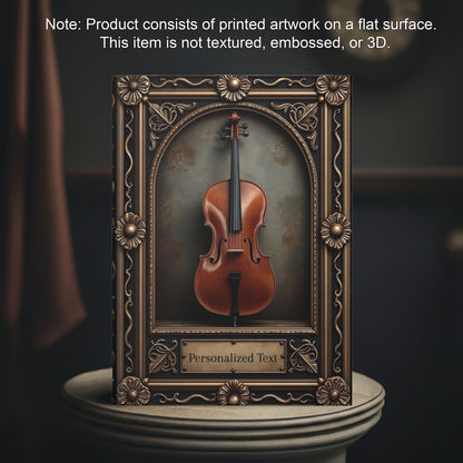 Ornate Cello Journal – Customizable Classical Music Hardcover Notebook